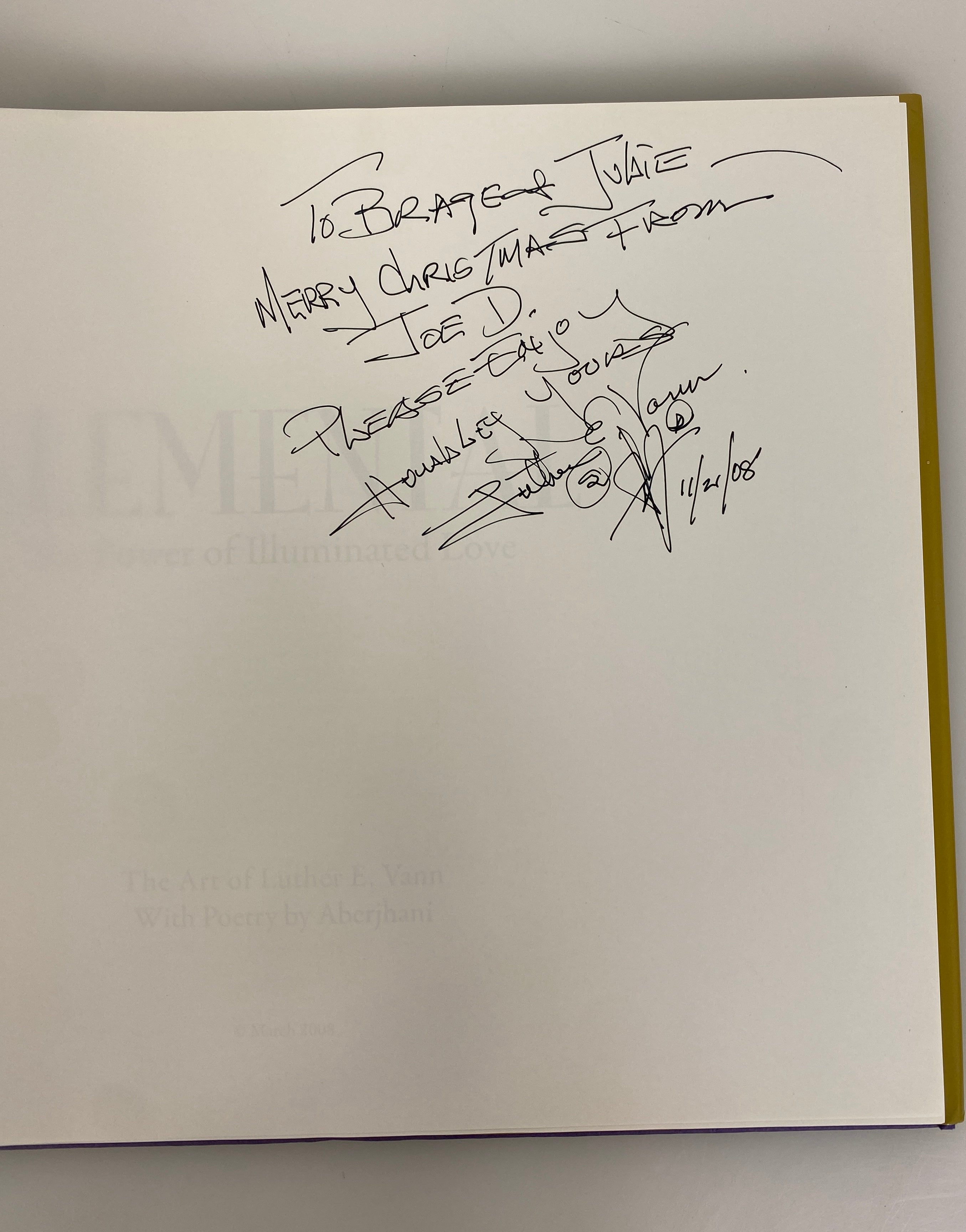 Elemental The Power of Illuminated Love Luther Vann Signed/Inscribed HC DJ