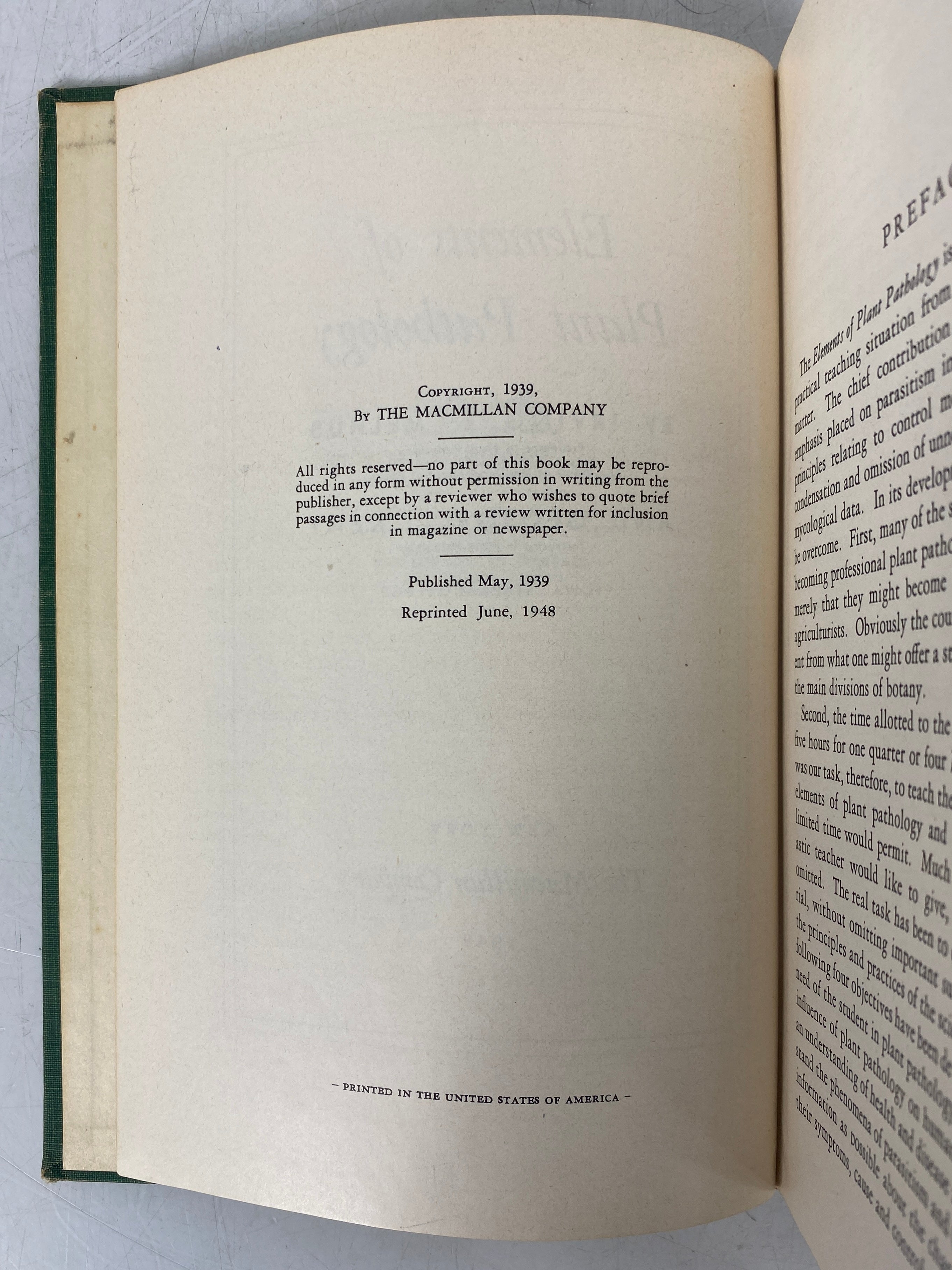 Elements of Plant Pathology by Melhus/Kent 1948 Reprint HC