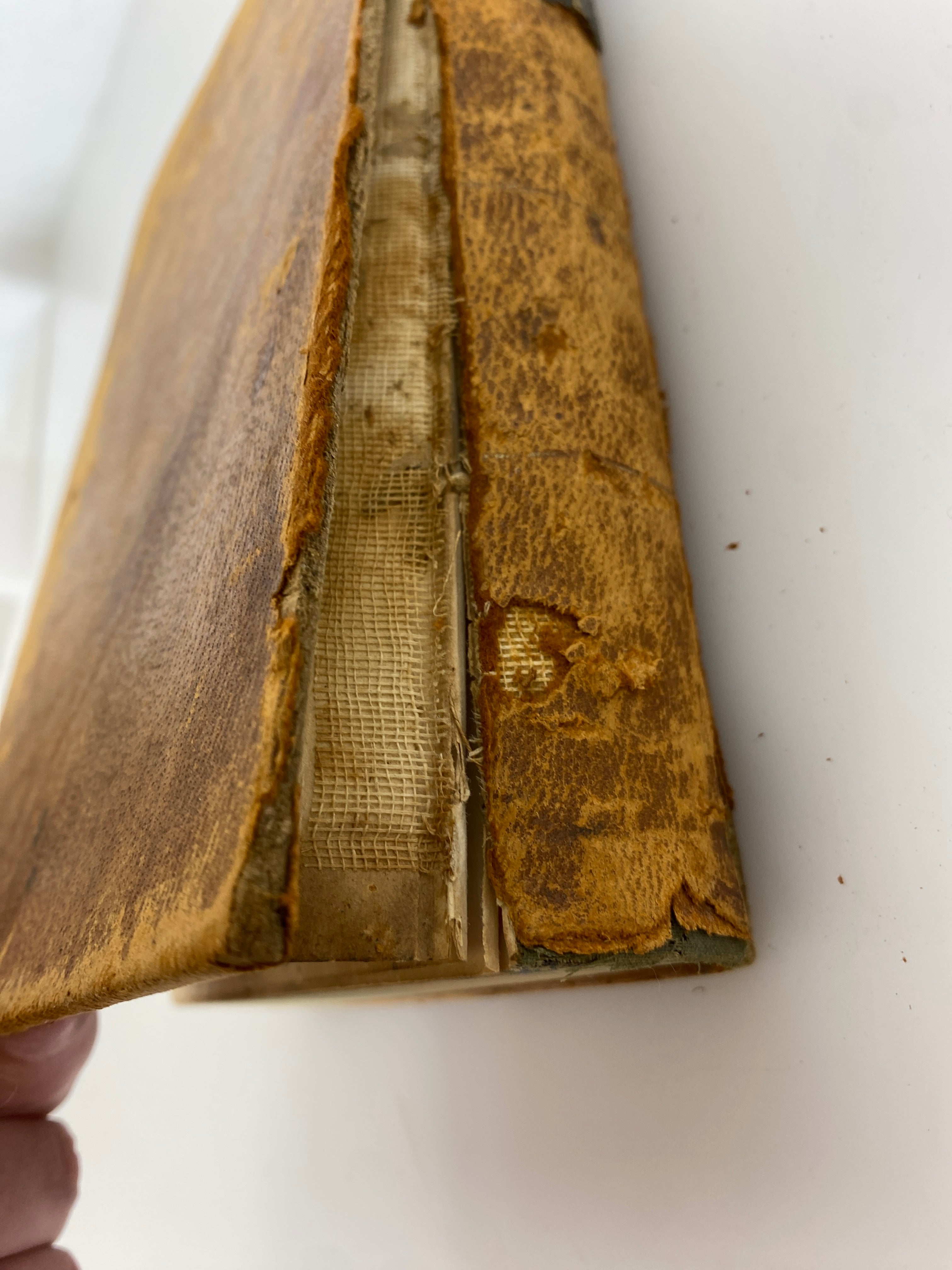 Elements of Surveying & Navigation by Davies c1860s Antique Leather