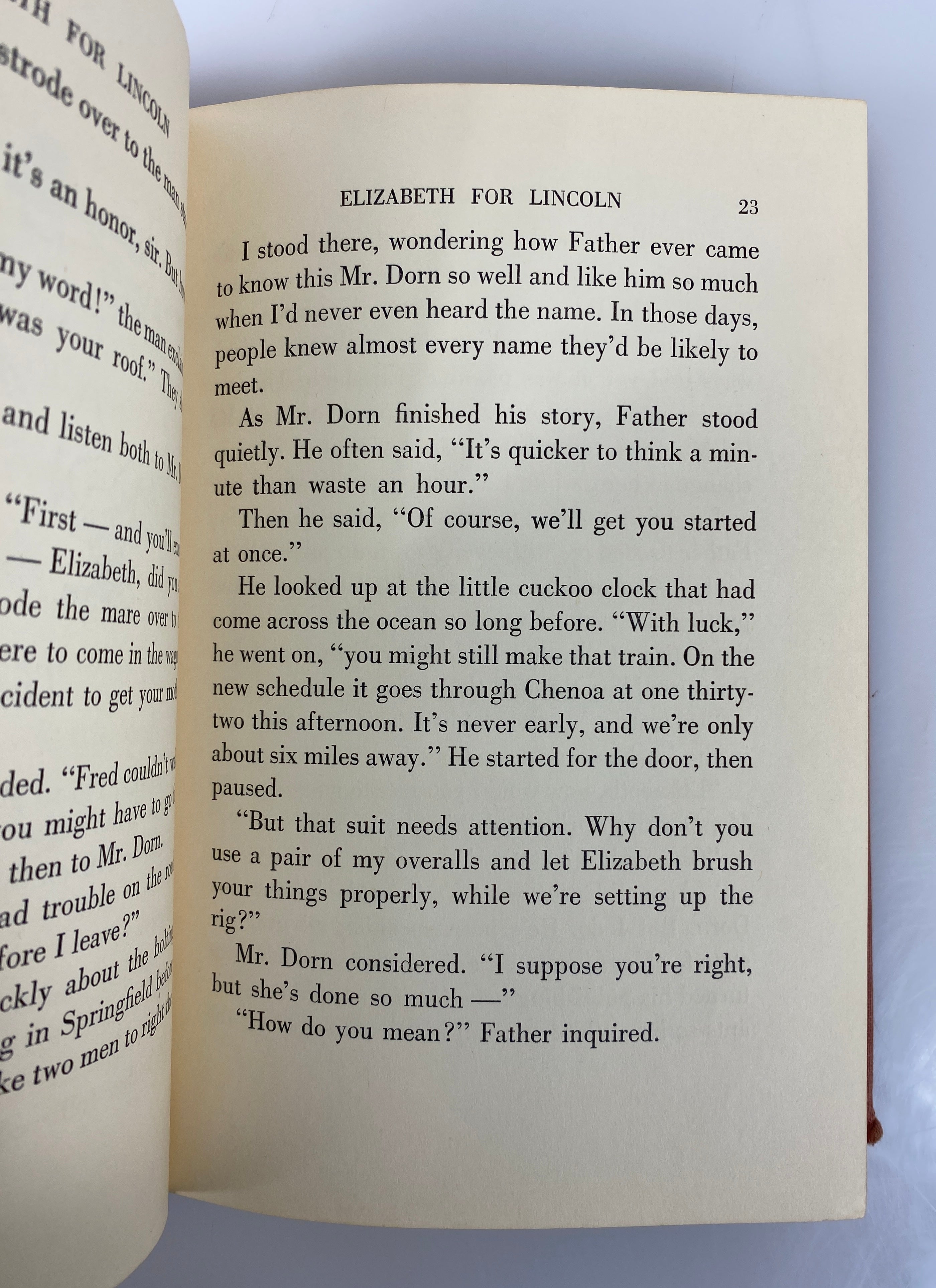 Elizabeth for Lincoln by Jacqueline Morrell McNicol 1962 Reprint Vintage HC