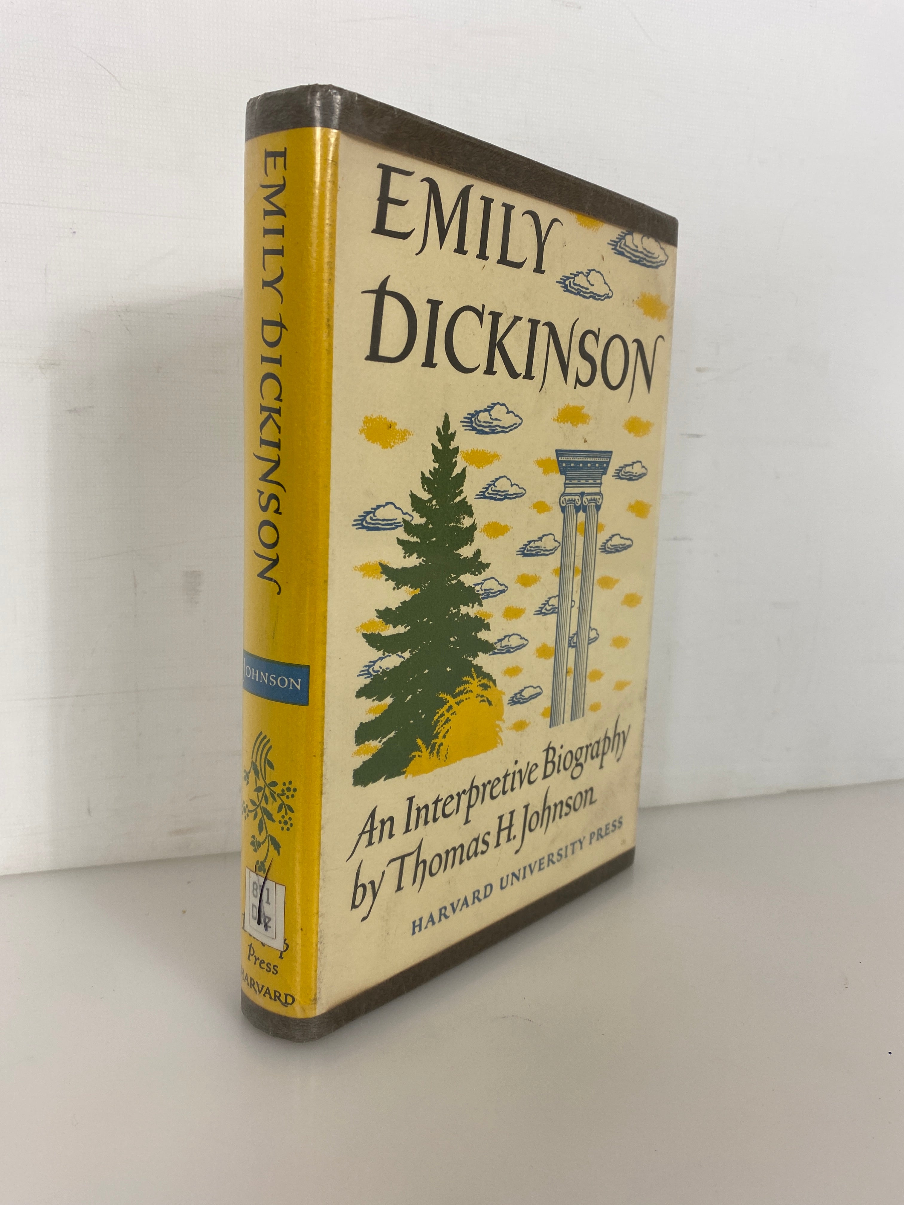 Emily Dickinson an Interpretive Biography by Thomas Johnson 1963 Ex-Library HCDJ