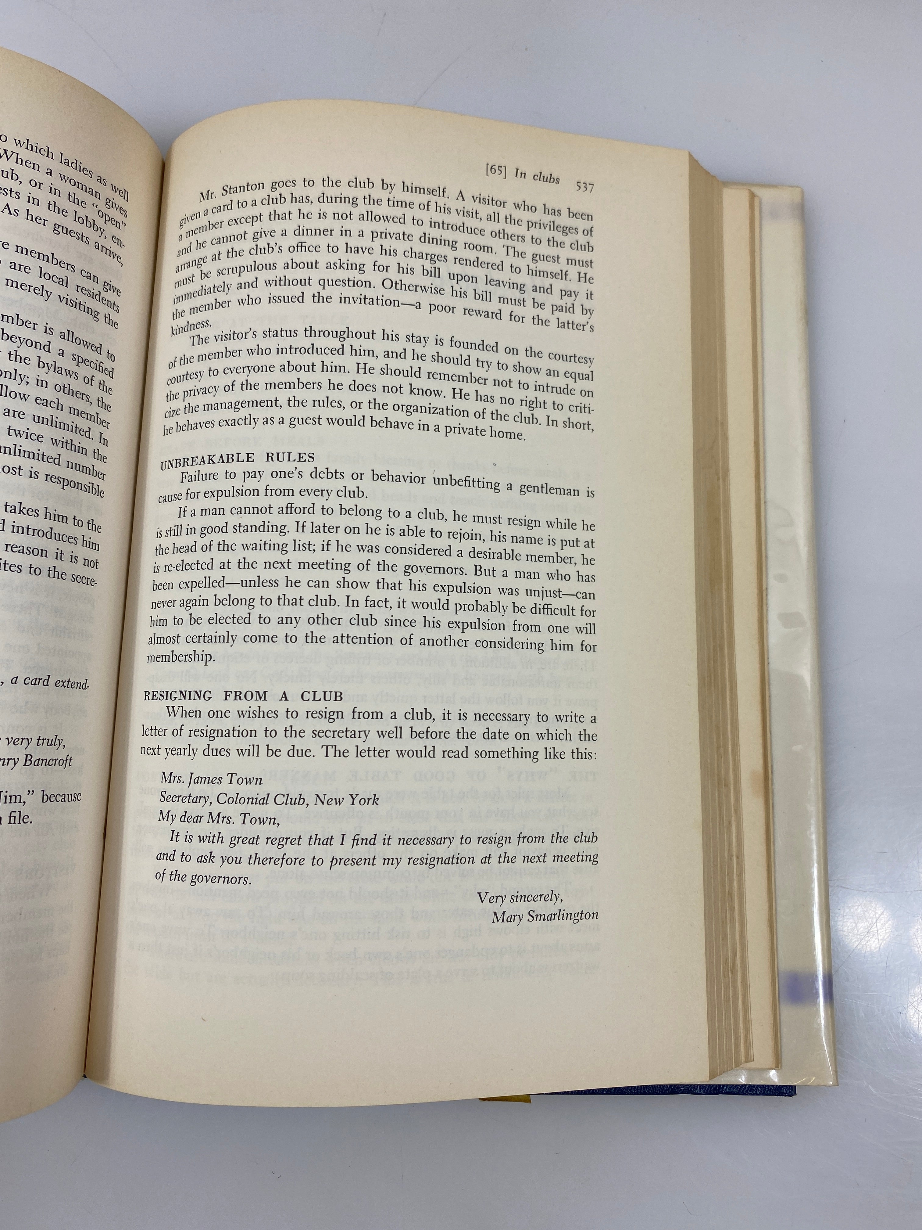 Emily Post's Etiquette by Elizabeth Post Ex-library 1969 HCDJ