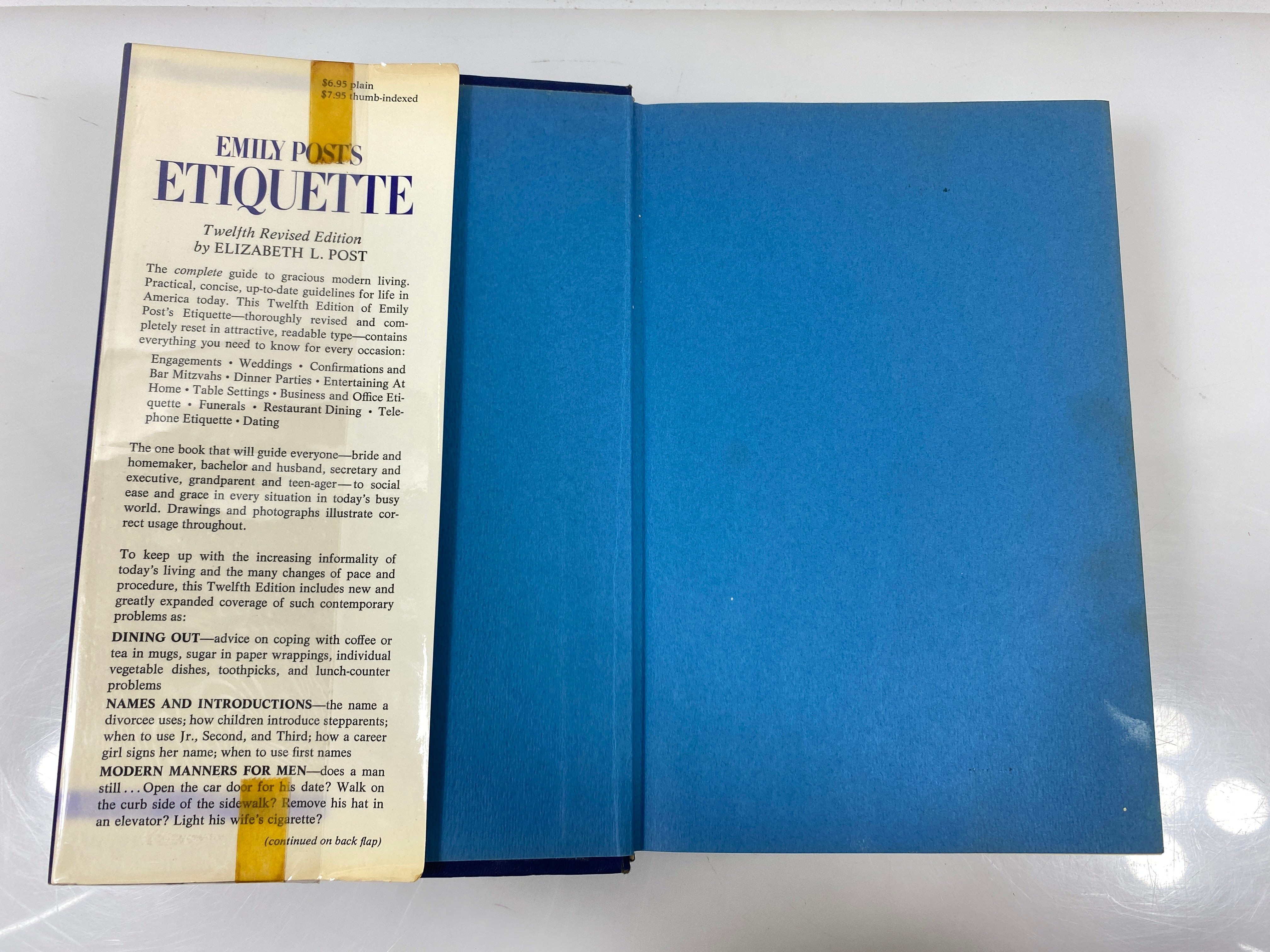 Emily Post's Etiquette by Elizabeth Post Ex-library 1969 HCDJ