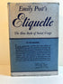Emily Post's Etiquette Funk & Wagnalls 1949 HCDJ