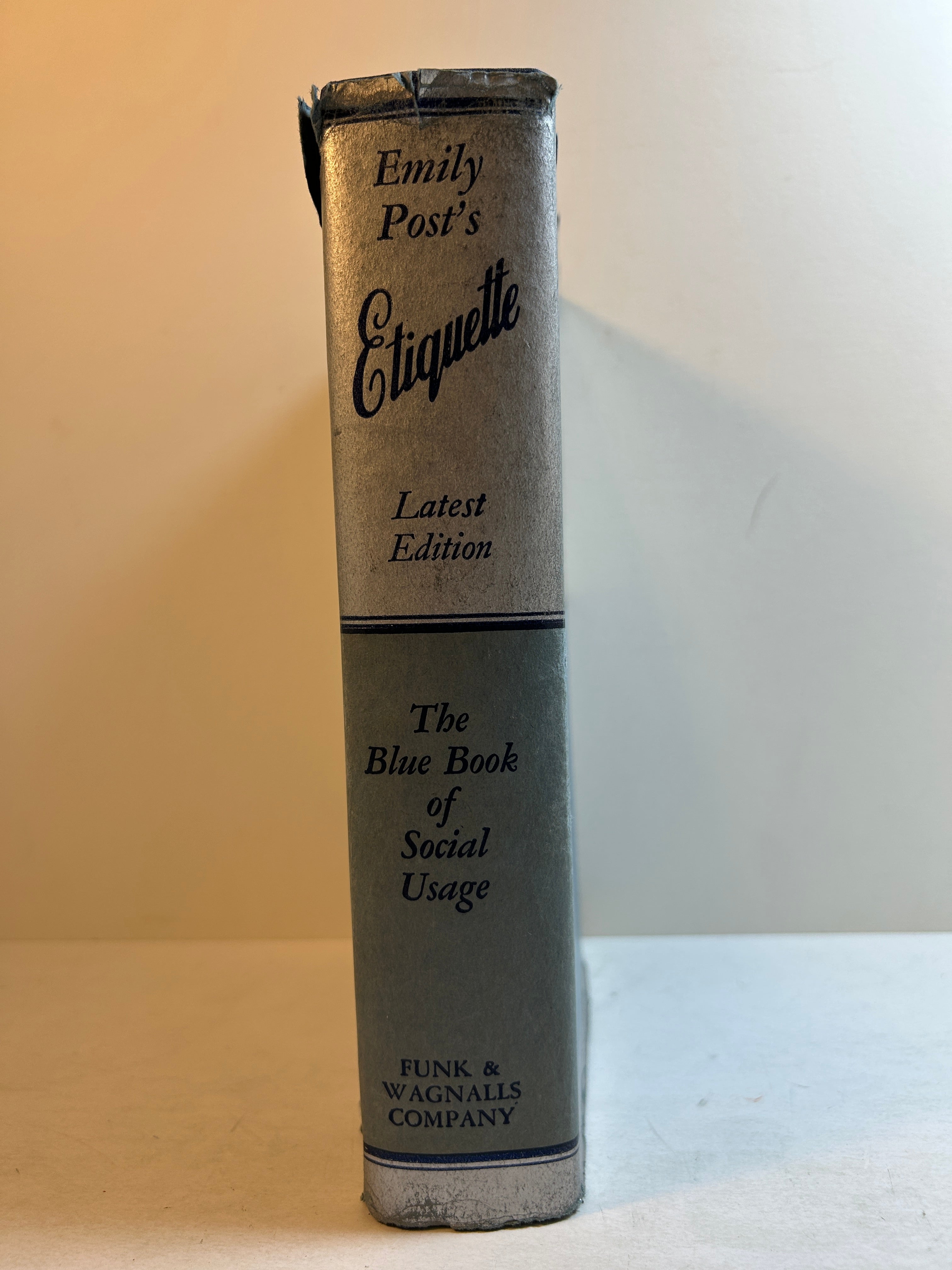 Emily Post's Etiquette Funk & Wagnalls 1949 HCDJ