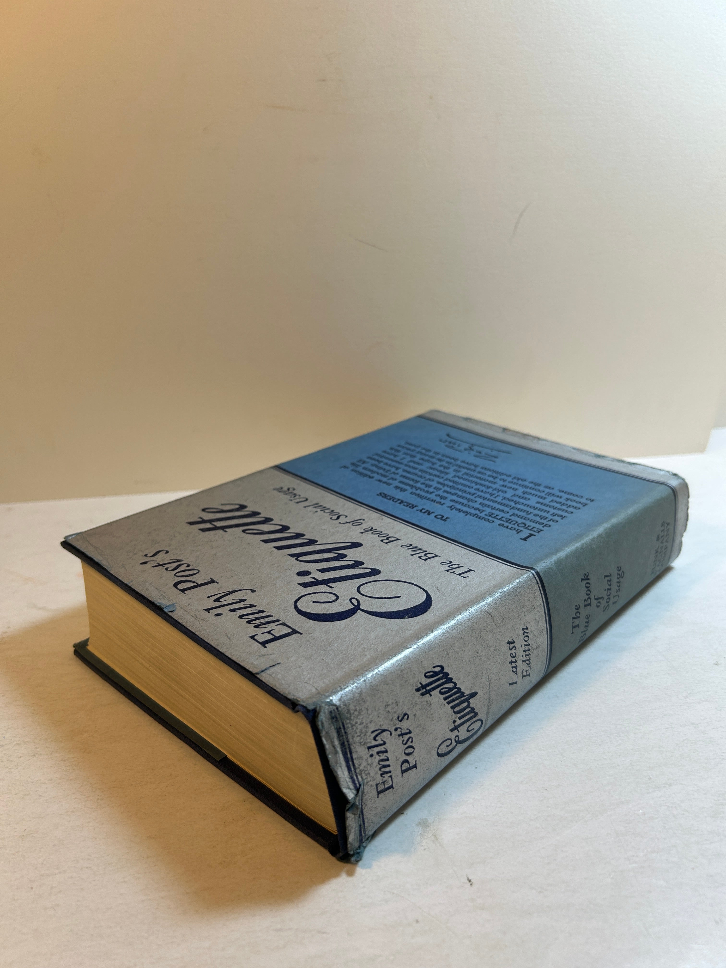 Emily Post's Etiquette Funk & Wagnalls 1949 HCDJ