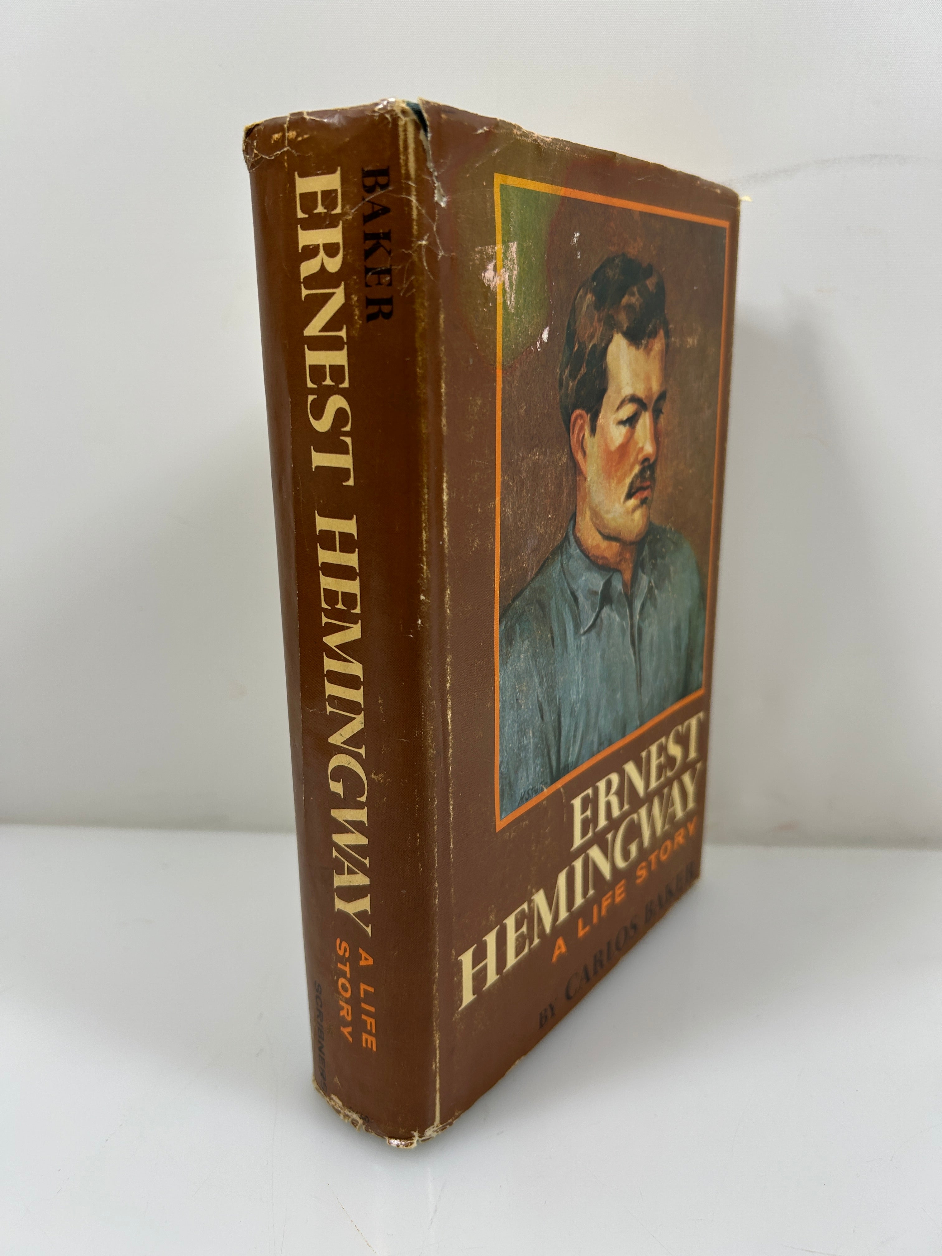 Ernest Hemingway A Life Story by Carlos Baker 1969 Scribner's HCDJ BCE