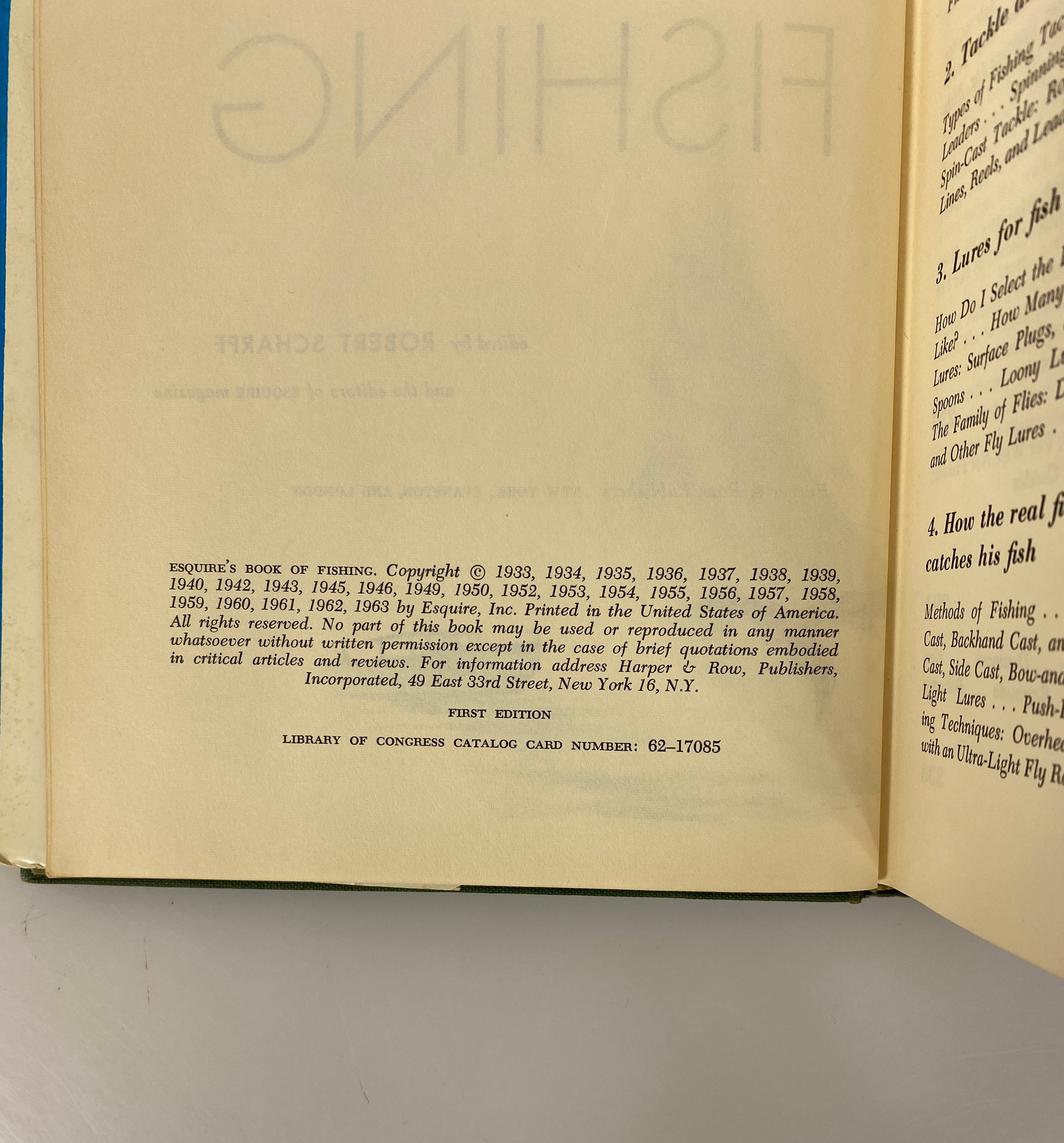 Esquire's Book of Fishing 1963 Stated First Edition Vintage HC DJ