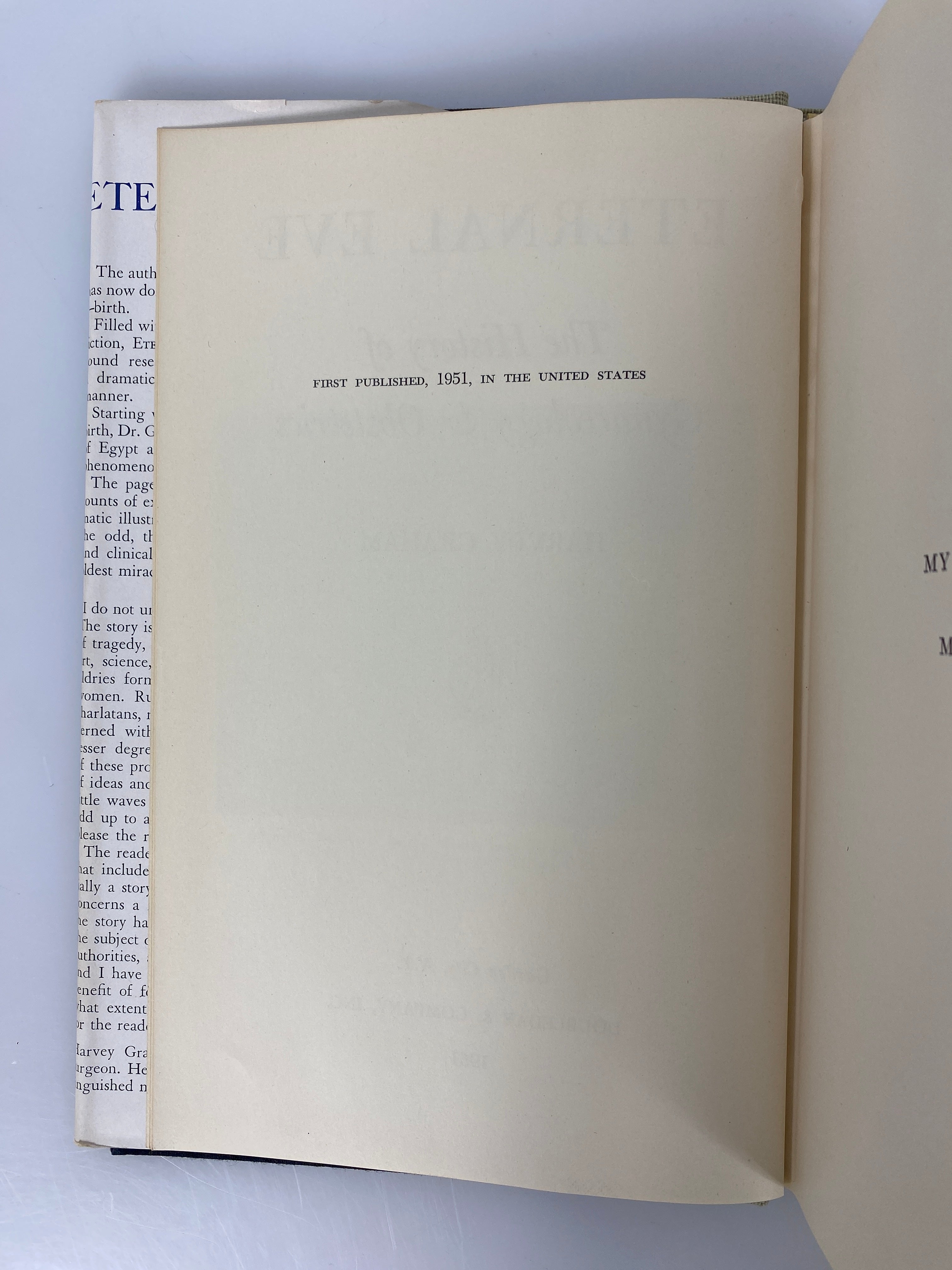 Eternal Eve History of Gynaecology and Obstetrics by Harvey Graham 1951 HCDJ