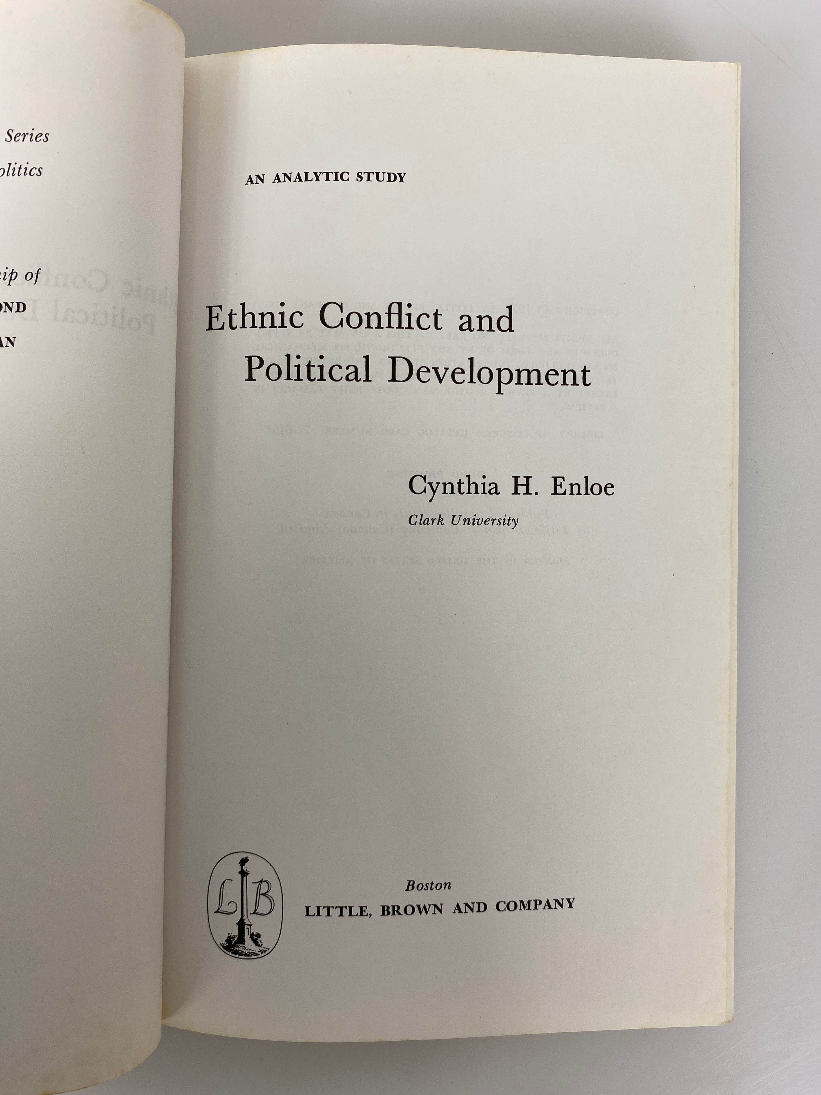 Ethnic Conflict and Political Development by Cynthia Enloe 1973 SC