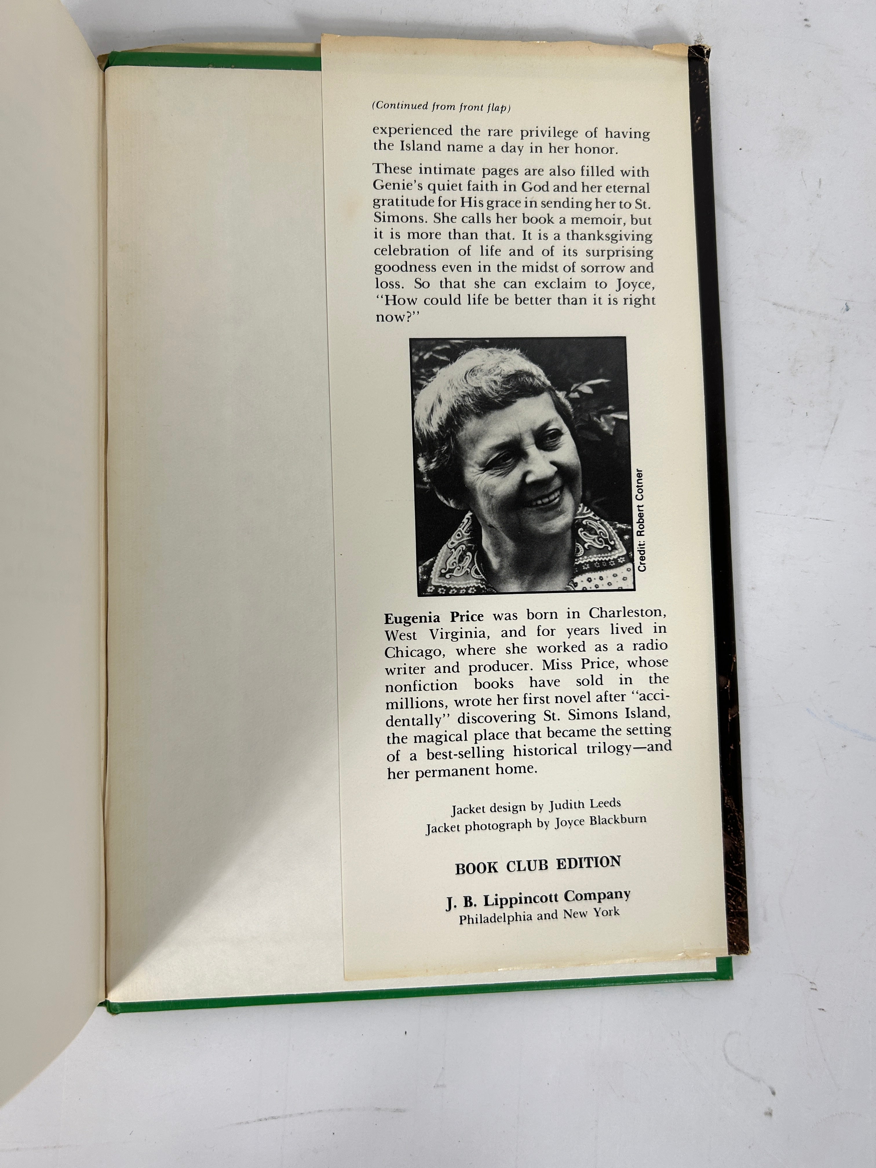 Eugenia Price 2 Autobios: St. Simons Mem, Inside One Author's Heart, 1st Ed HCDJ