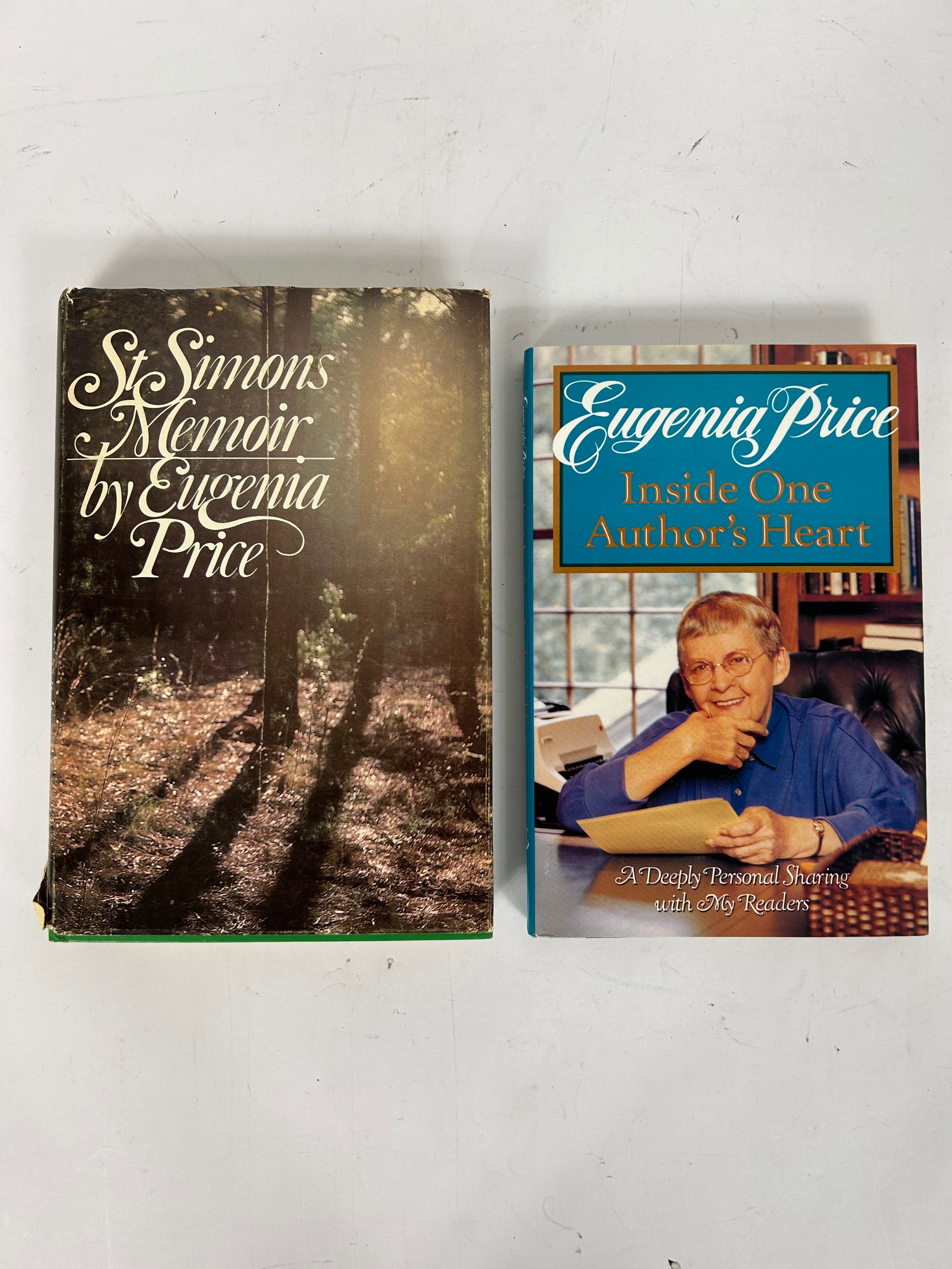 Eugenia Price 2 Autobios: St. Simons Mem, Inside One Author's Heart, 1st Ed HCDJ