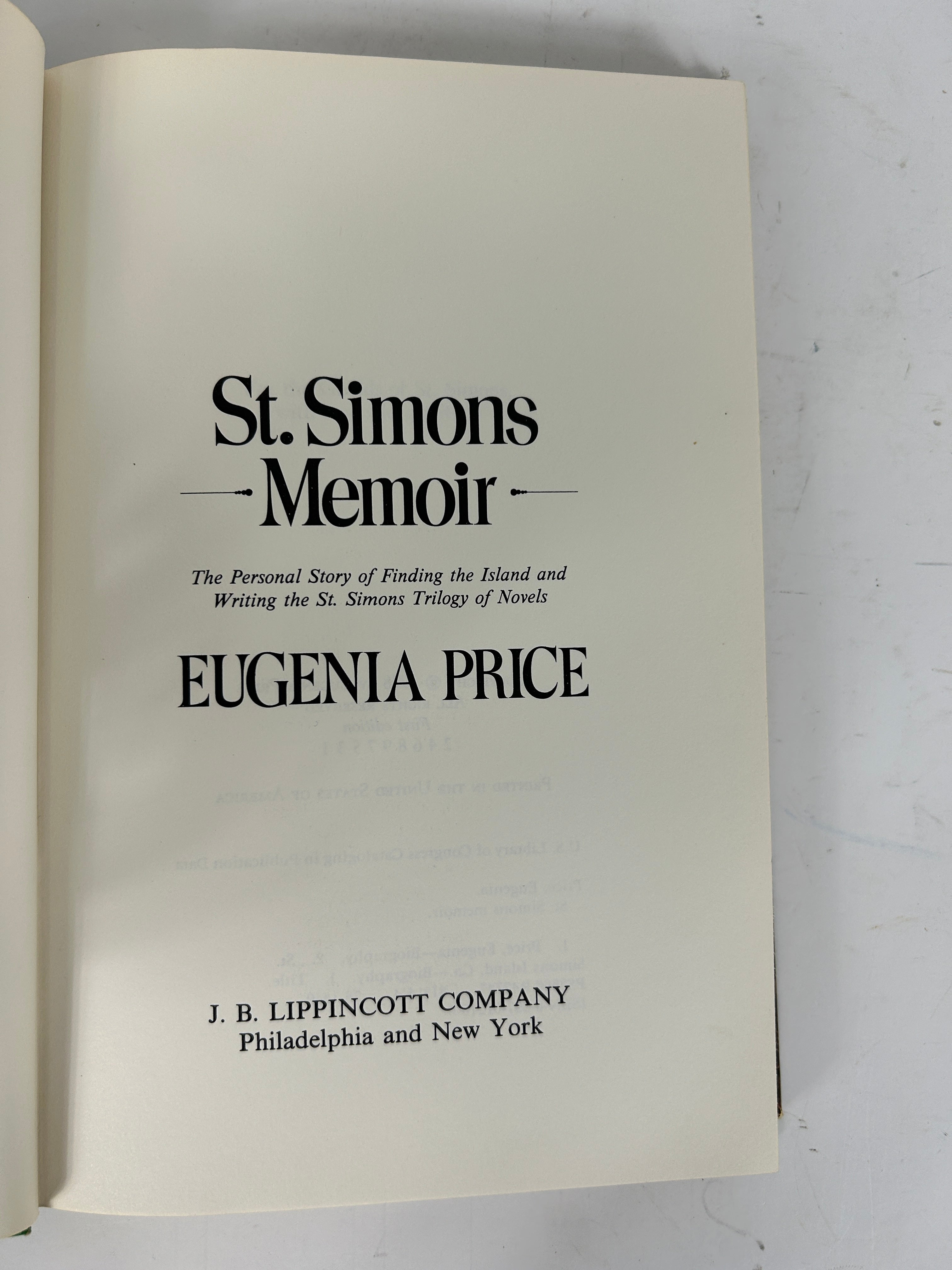 Eugenia Price 2 Autobios: St. Simons Mem, Inside One Author's Heart, 1st Ed HCDJ