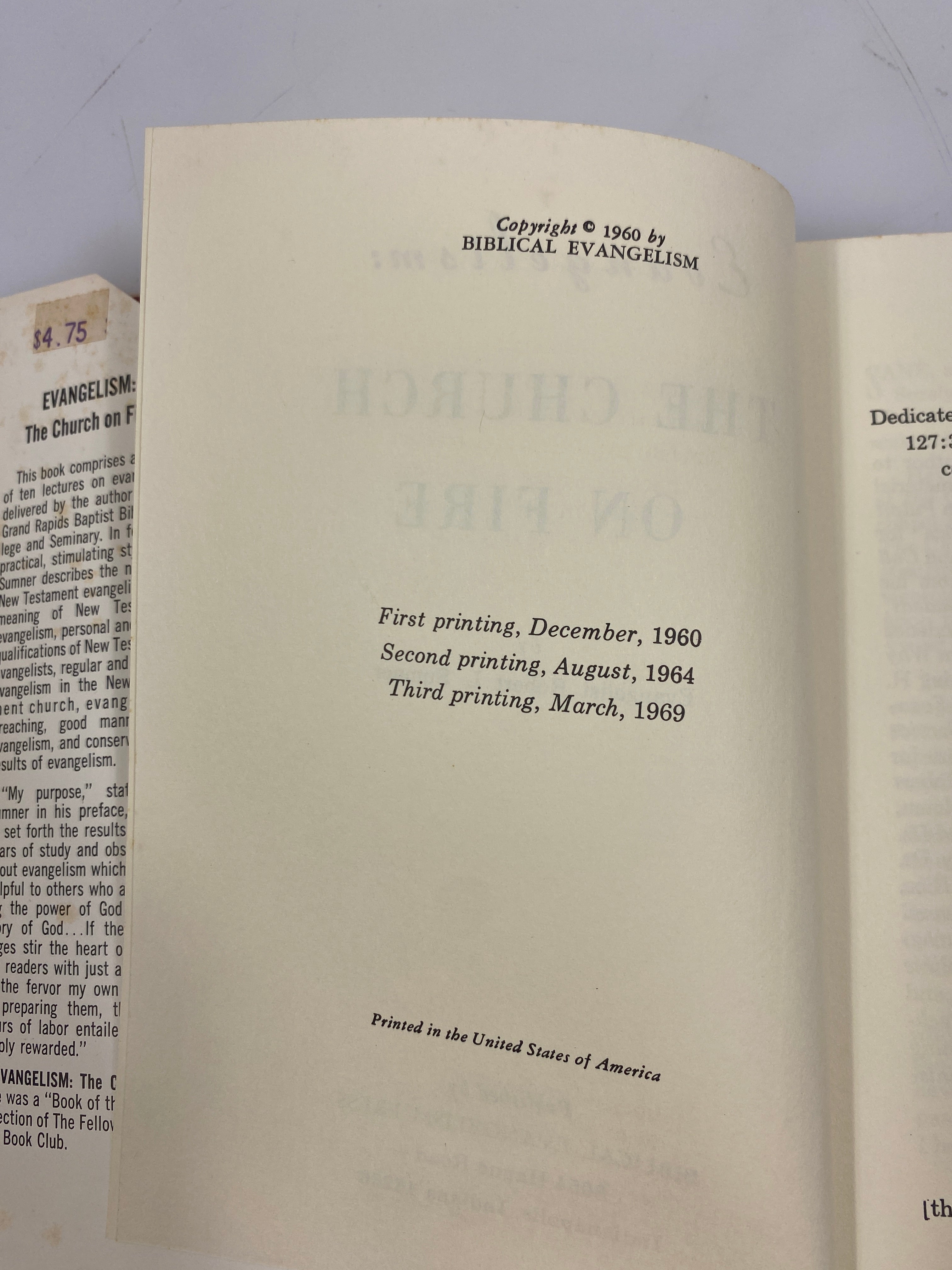 Evangelism: the Church on Fire by Sumner 1969 HCDJ