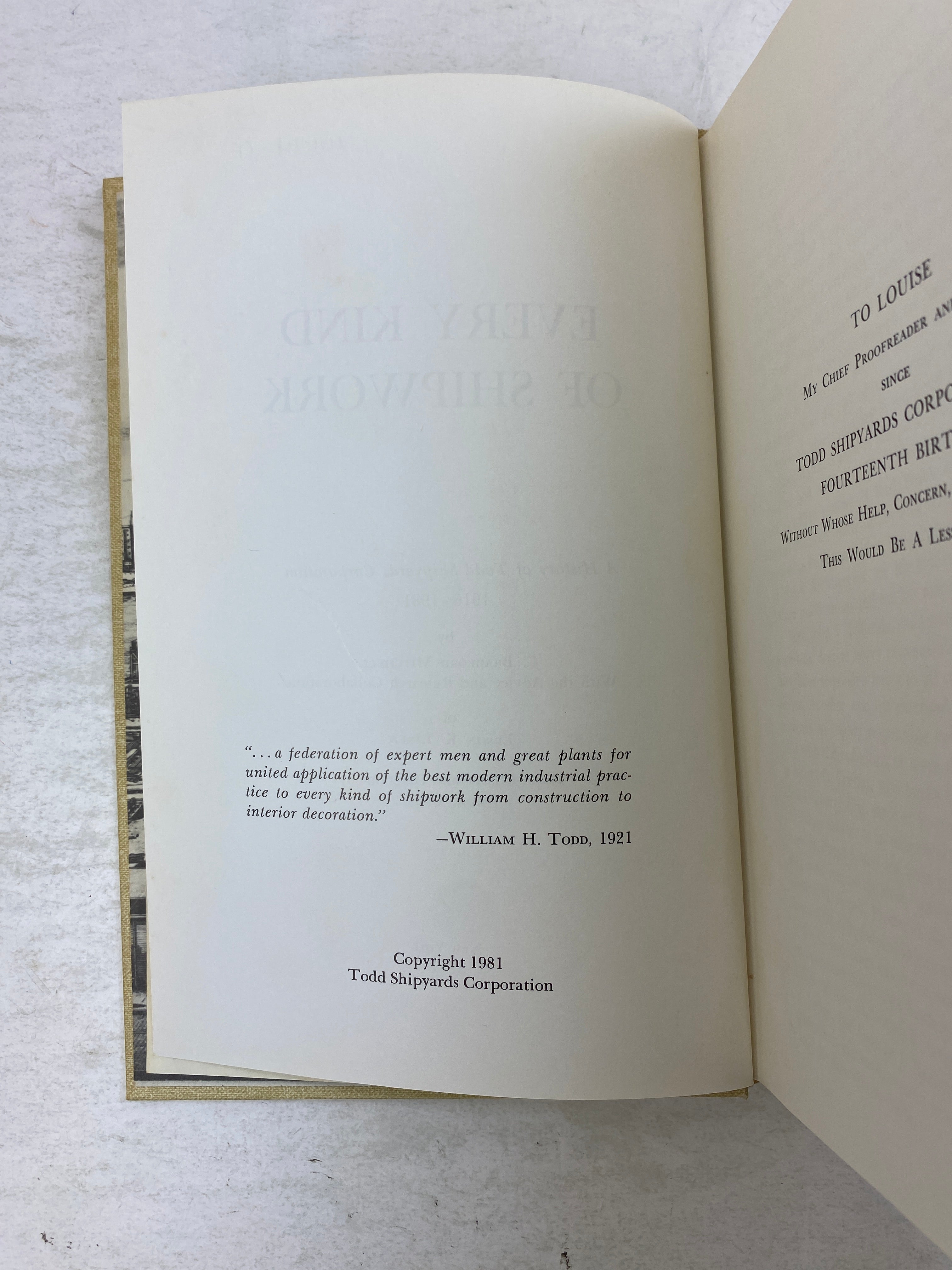 Every Kind of Shipwork by Mitchell/Linen/Cram 1981 HC