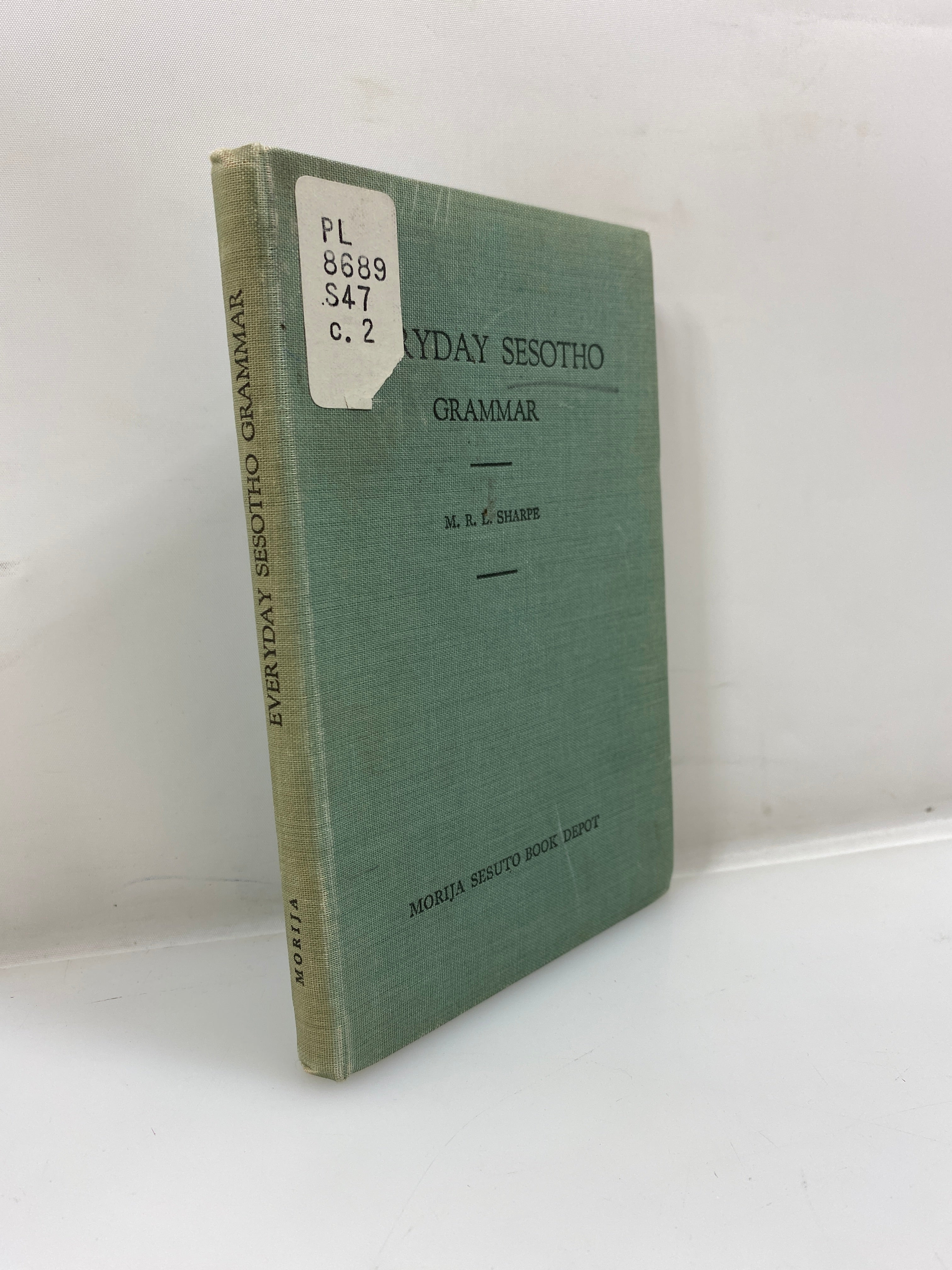 Everyday Sesotho Grammar by Sharpe Ex-library 1960 HC