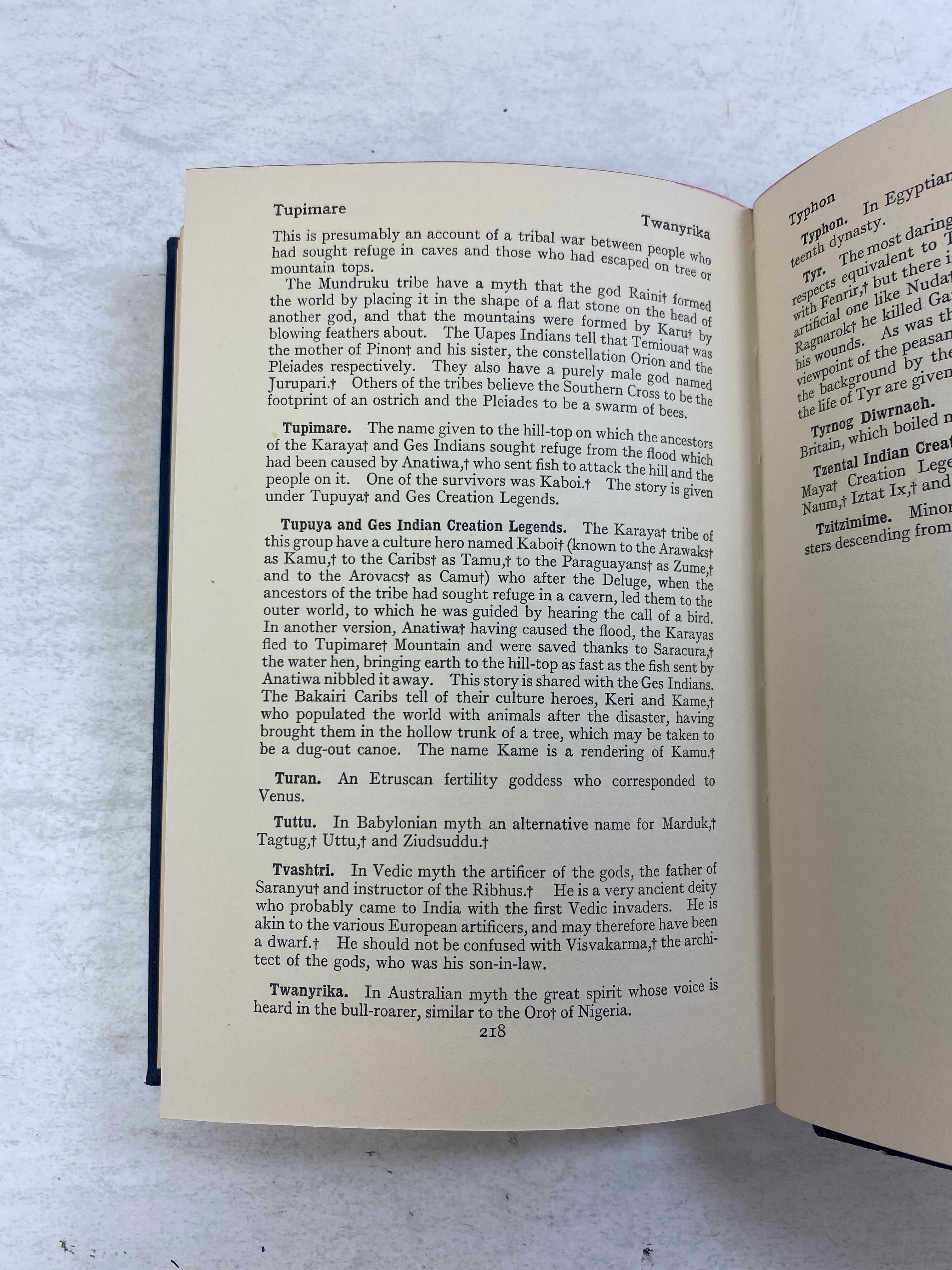 Everyman's Dictionary of Non-Classical Mythology by Sykes Ex-library 1961 HC
