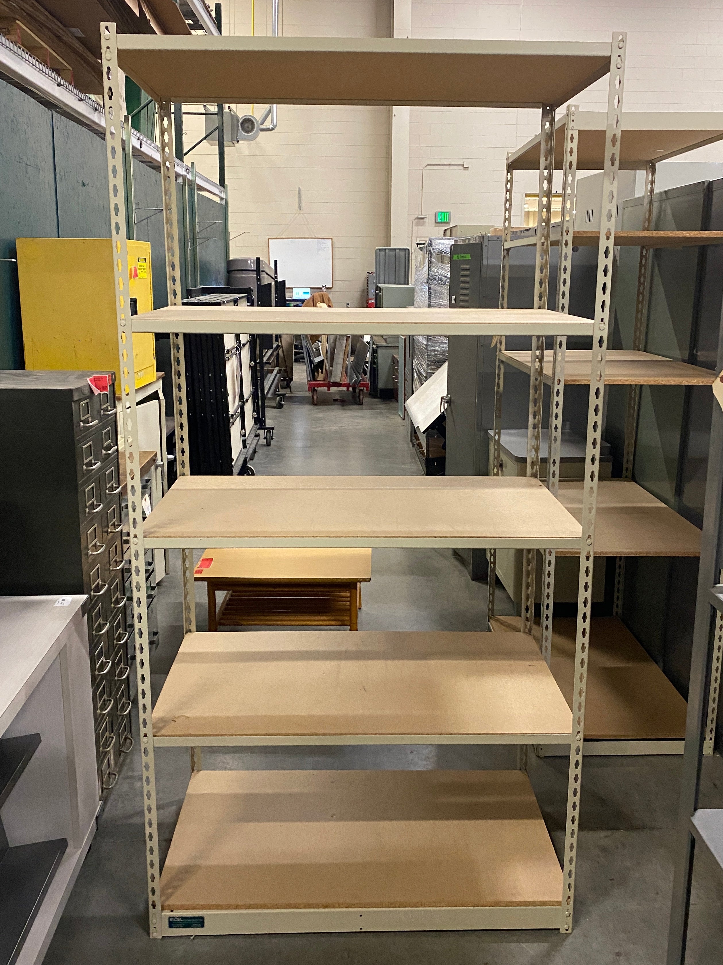 Excel Systems Group Inc Metal and Wooden 5 Shelf Adjustable Rack
