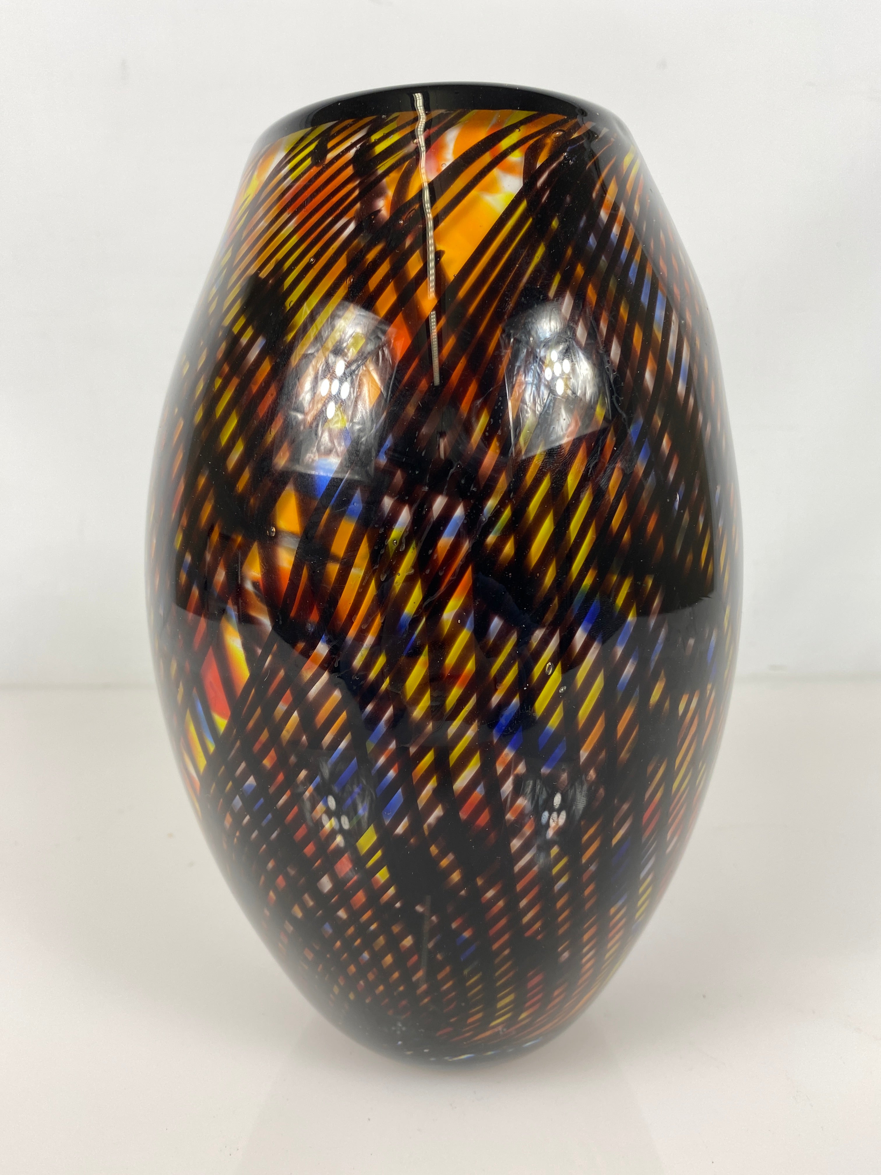 Extra Thick Layered Colors with Black Abstract Vase