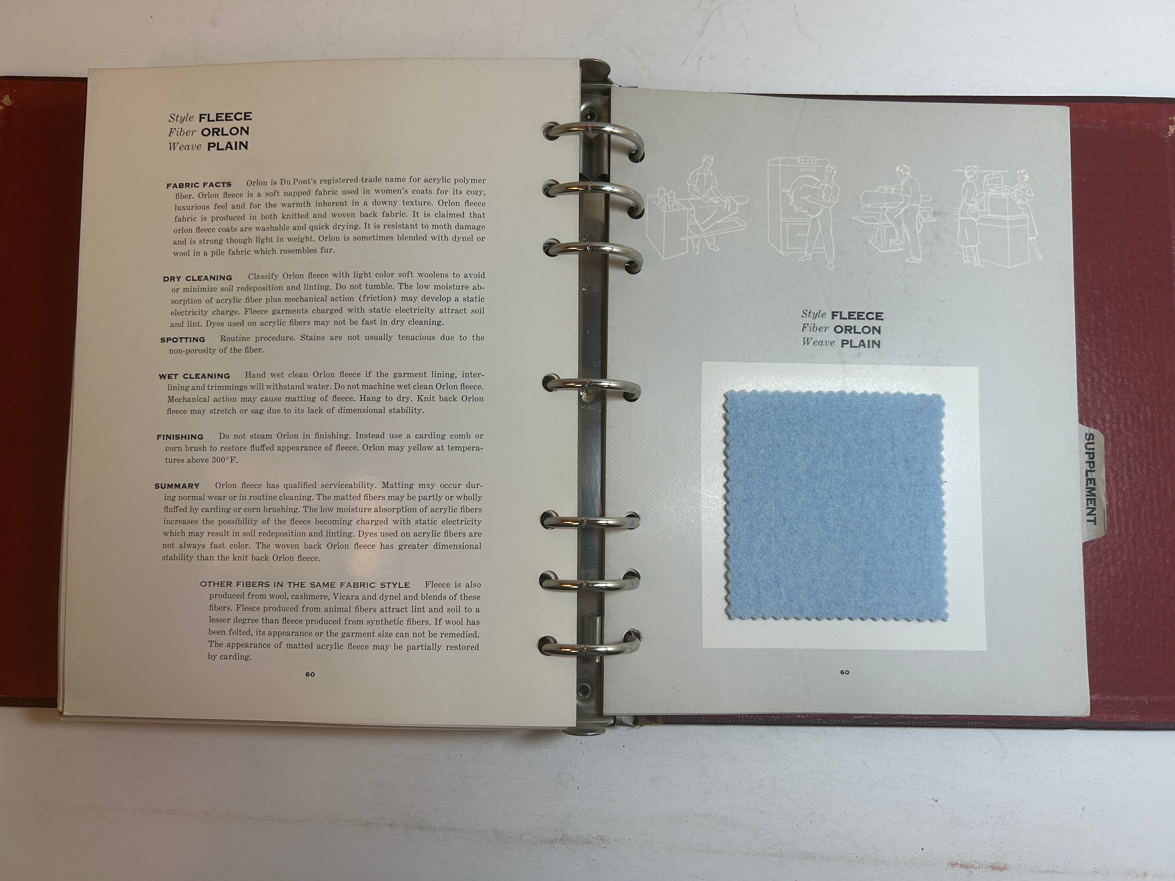Fabrics Today & Dry Cleaning Antique Sample Book