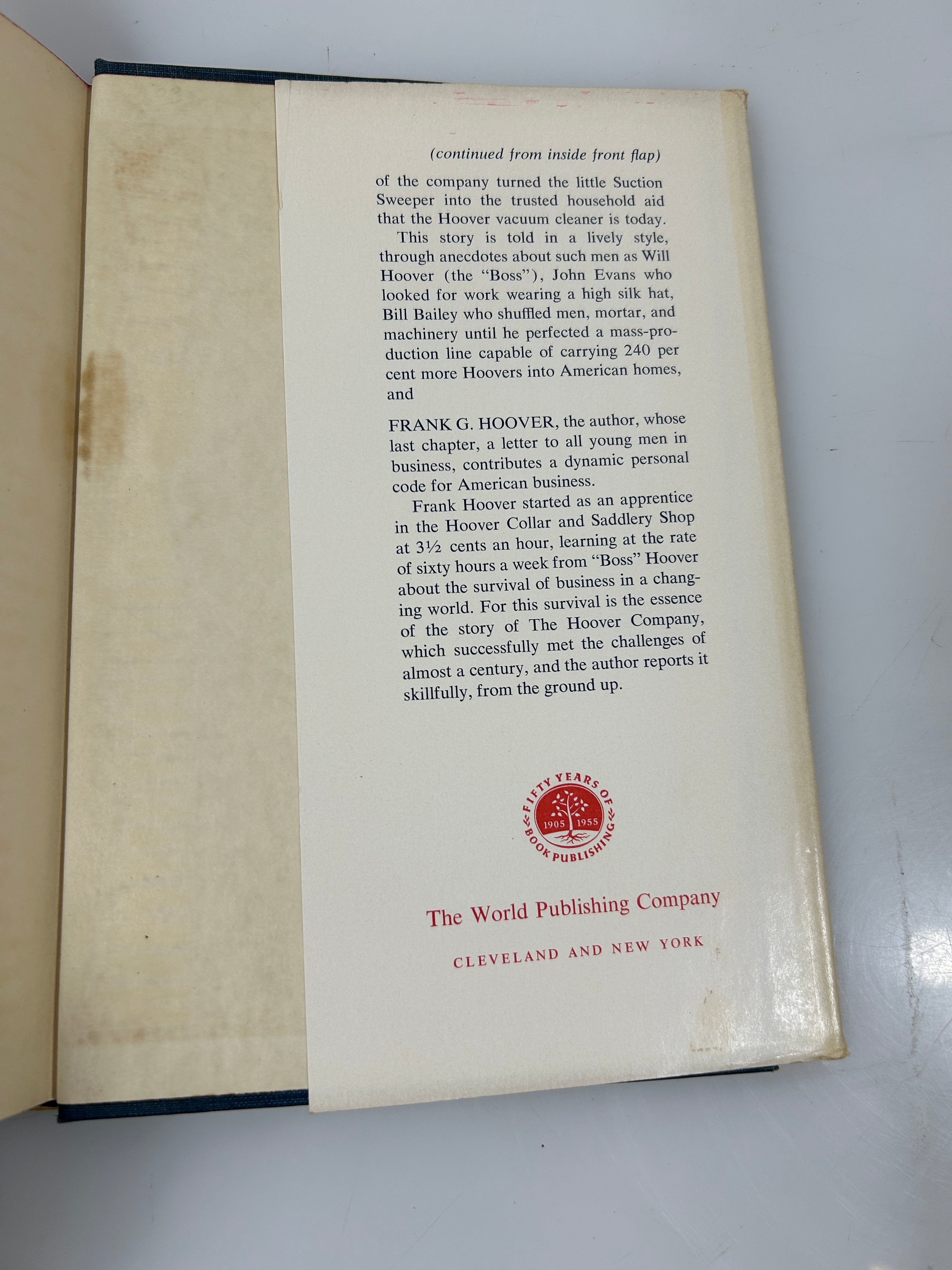 Fabulous Dustpan the Story of Hoover by Frank G. Hoover 1955  1st Ed HCDJ