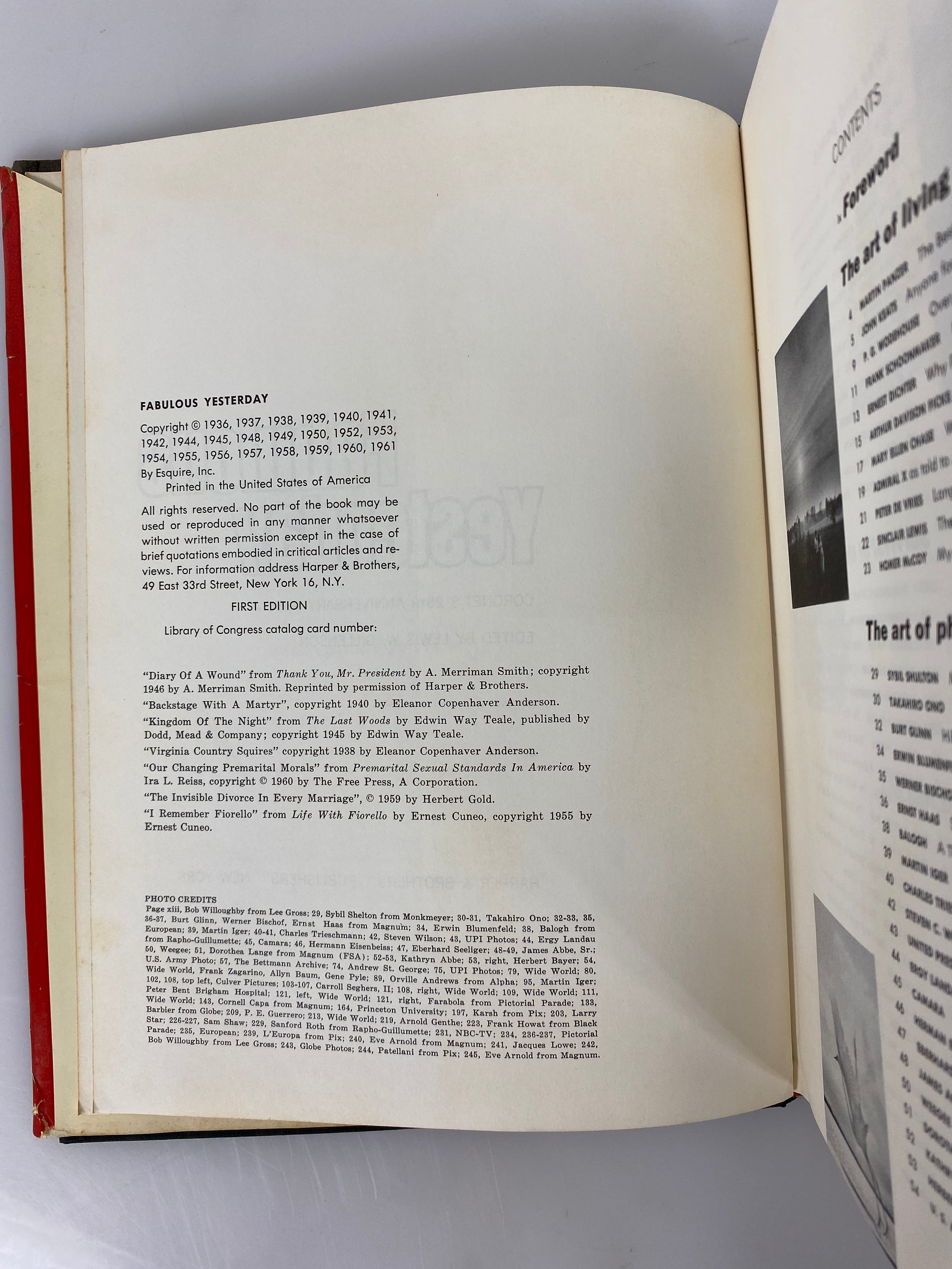 Fabulous Yesterday Coronet Magazine's 25th Anniversary 1961 1st Edition HCDJ