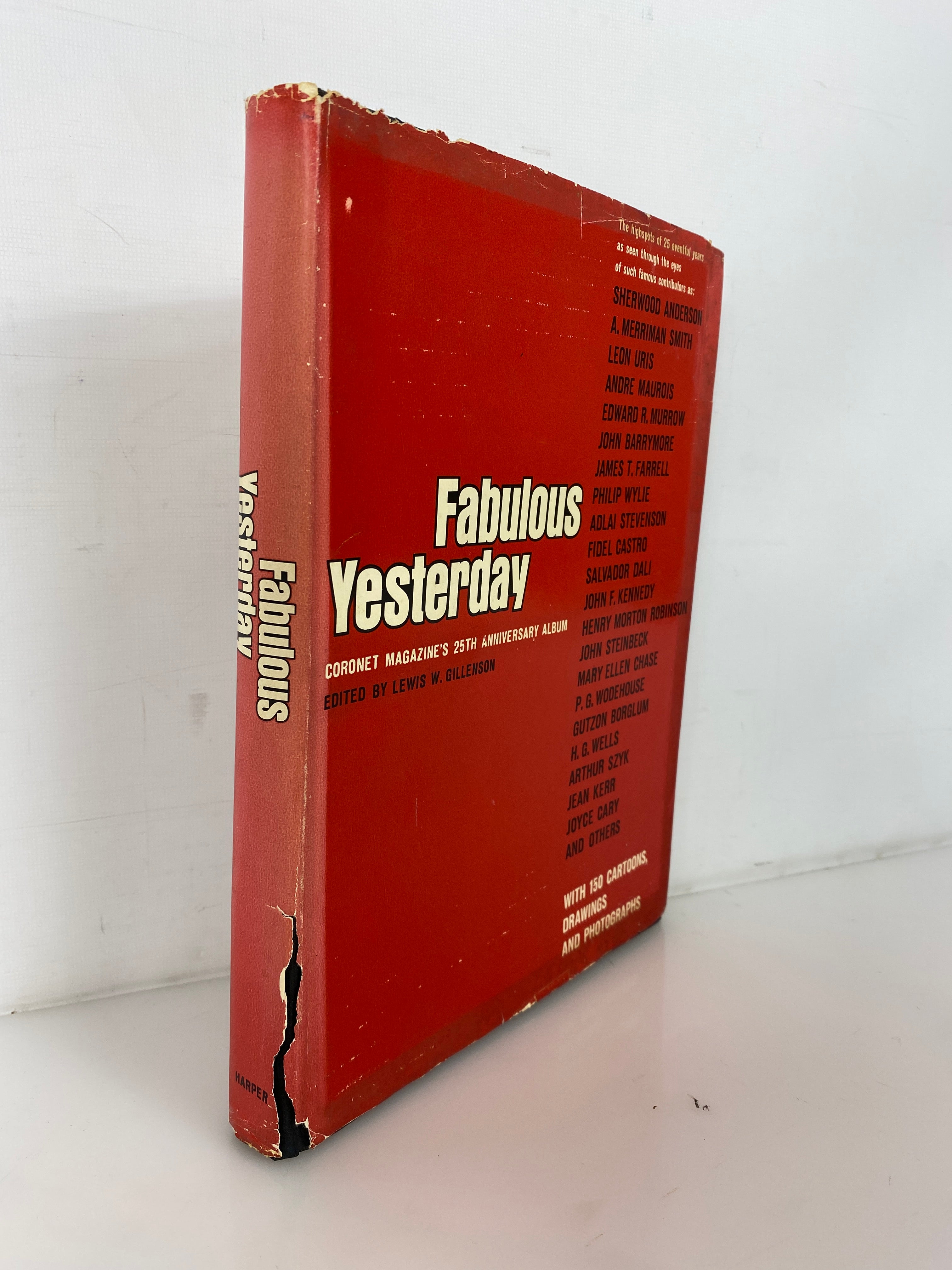 Fabulous Yesterday Coronet Magazine's 25th Anniversary 1961 1st Edition HCDJ