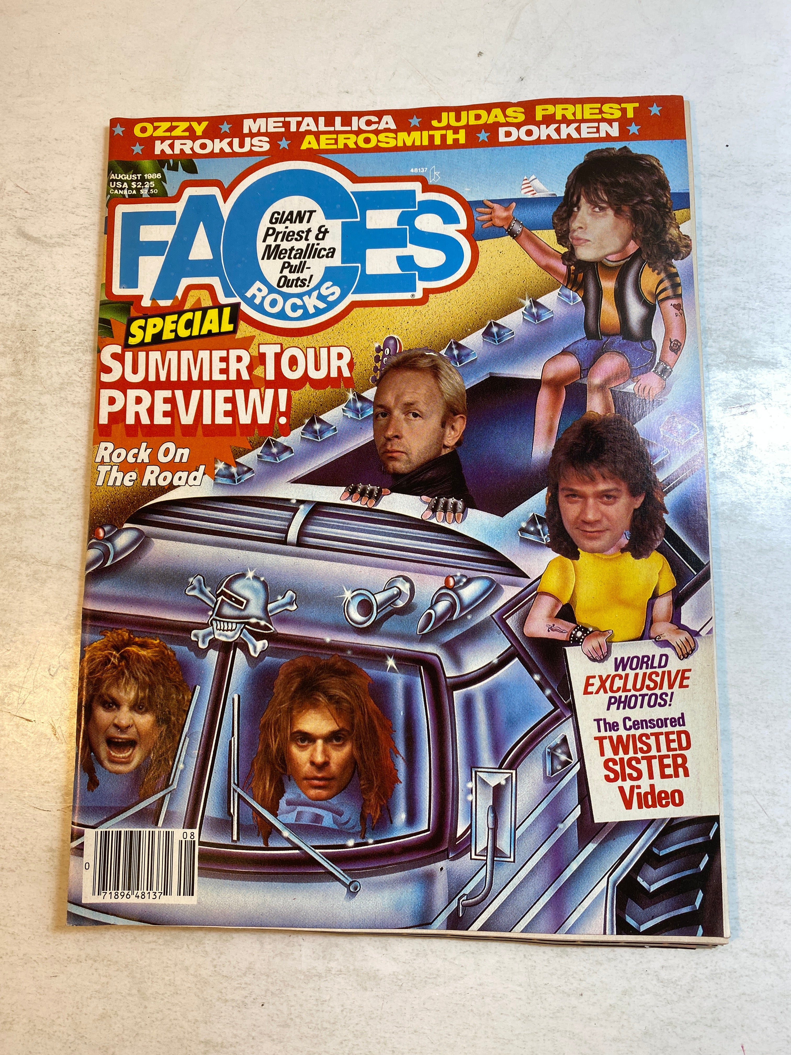 Faces Rocks August 1986 Summer Tour Preview