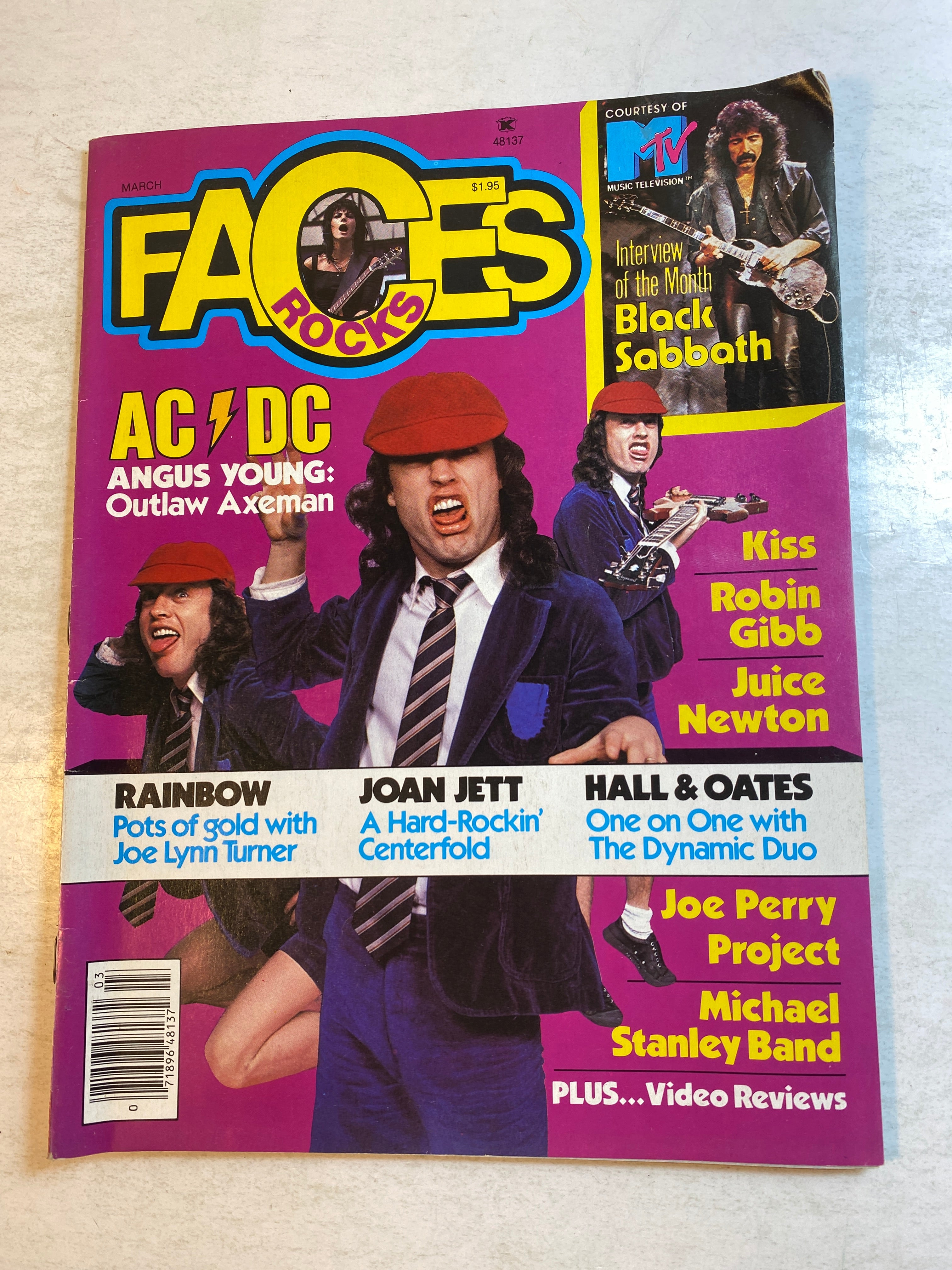 Faces Rocks Magazine March 1984 AC/DC Angus Young
