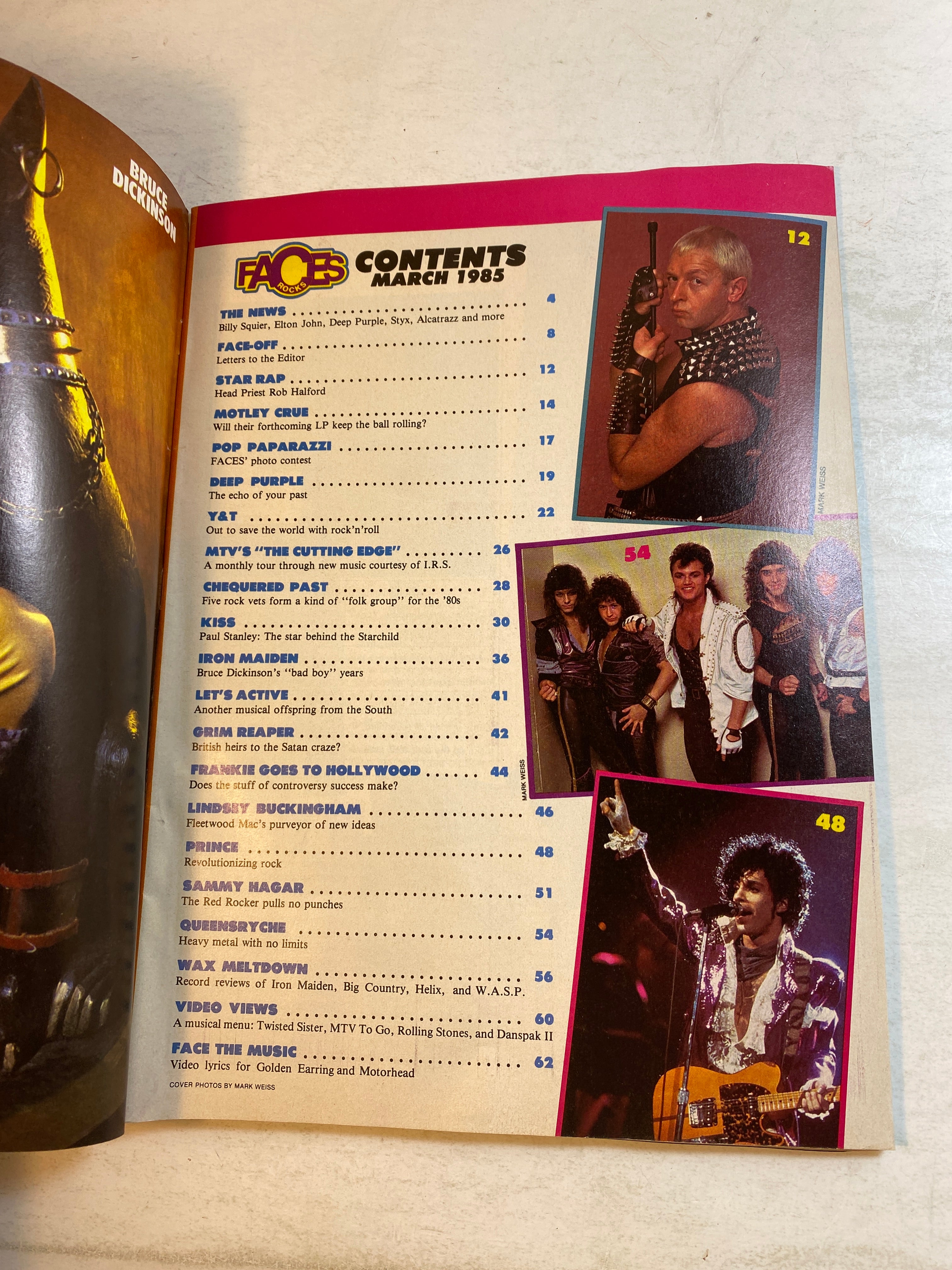 Faces Rocks Magazine March 1985 Kiss Paul Stanley
