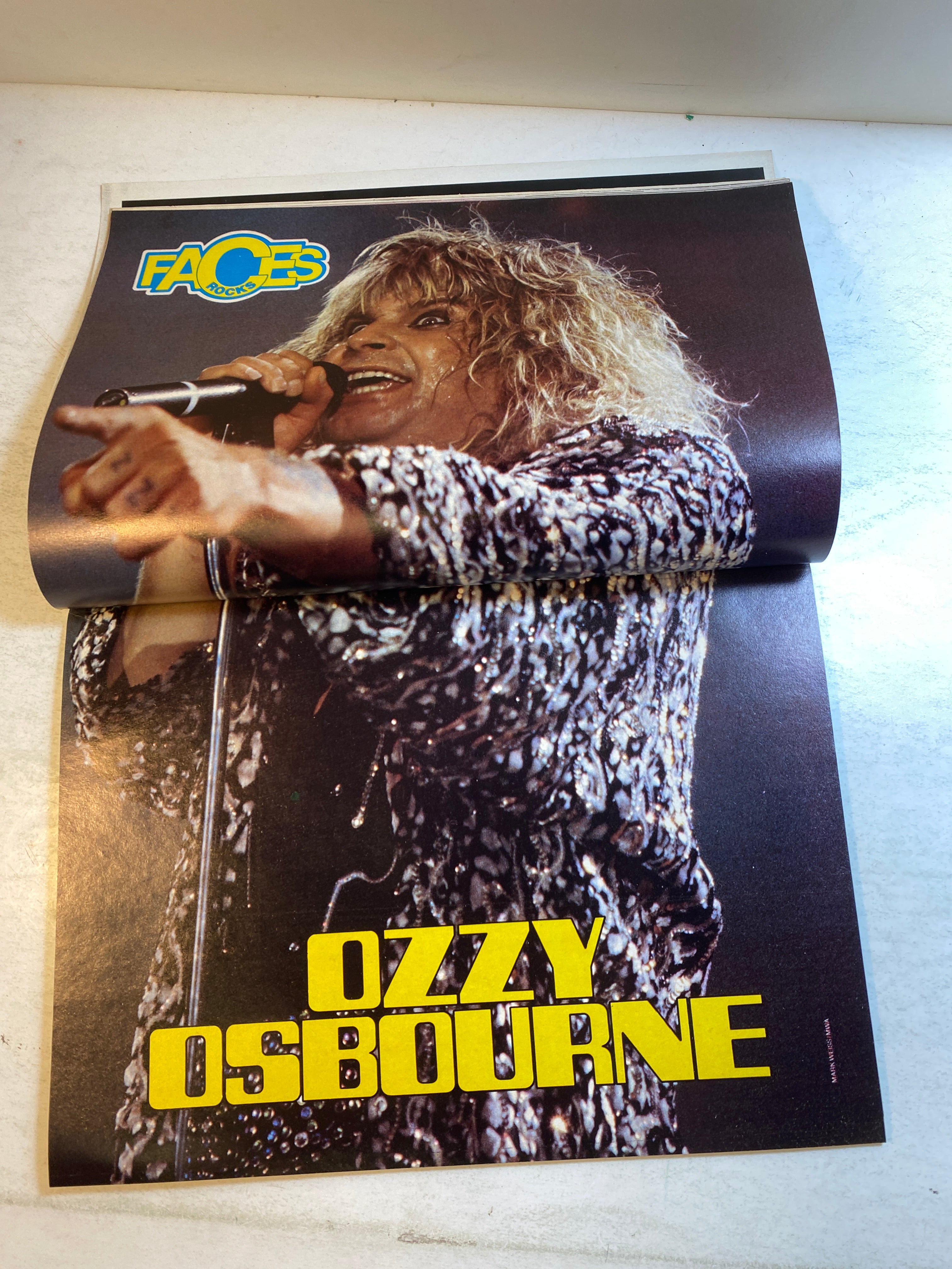 Faces Rocks Magazine October 1986 Ozzy Van Halen Judas Priest
