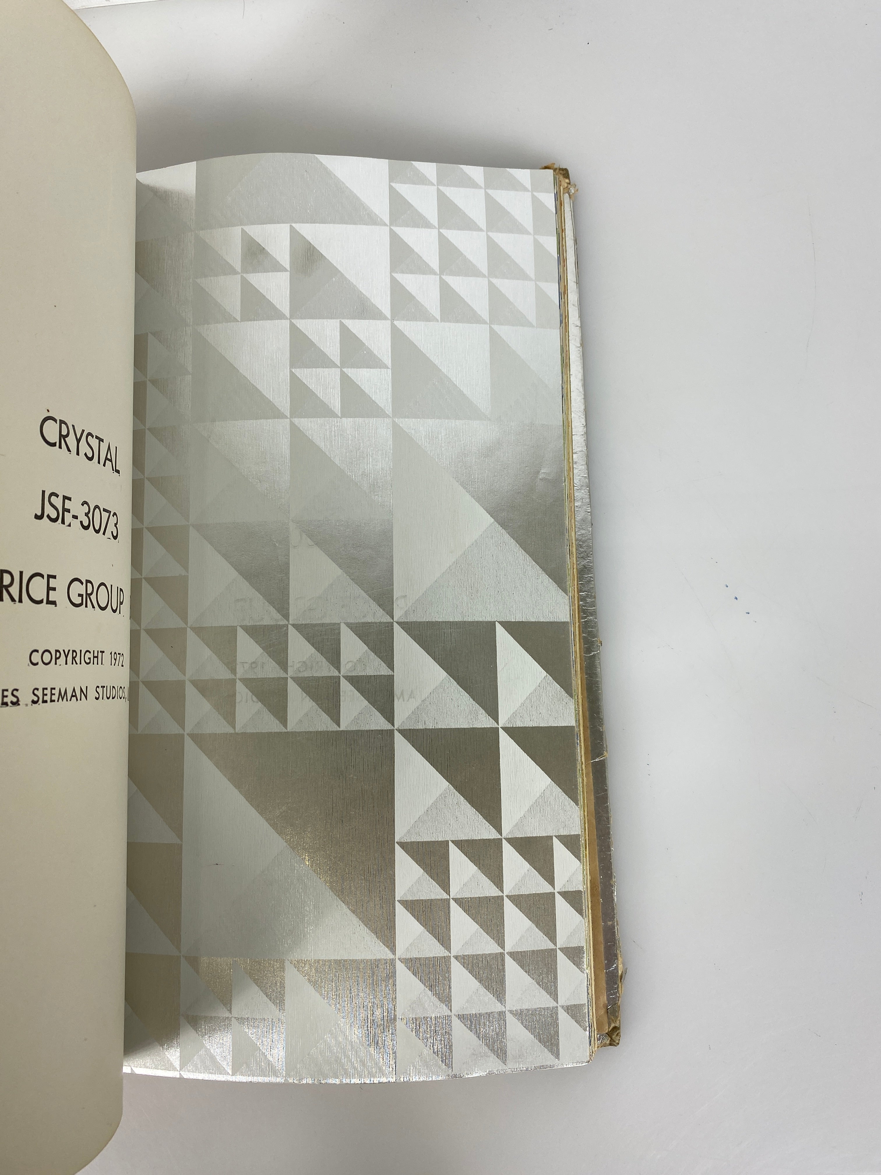 Facets on Foil Vol 1 James Seeman Studios vintage sample book 1974