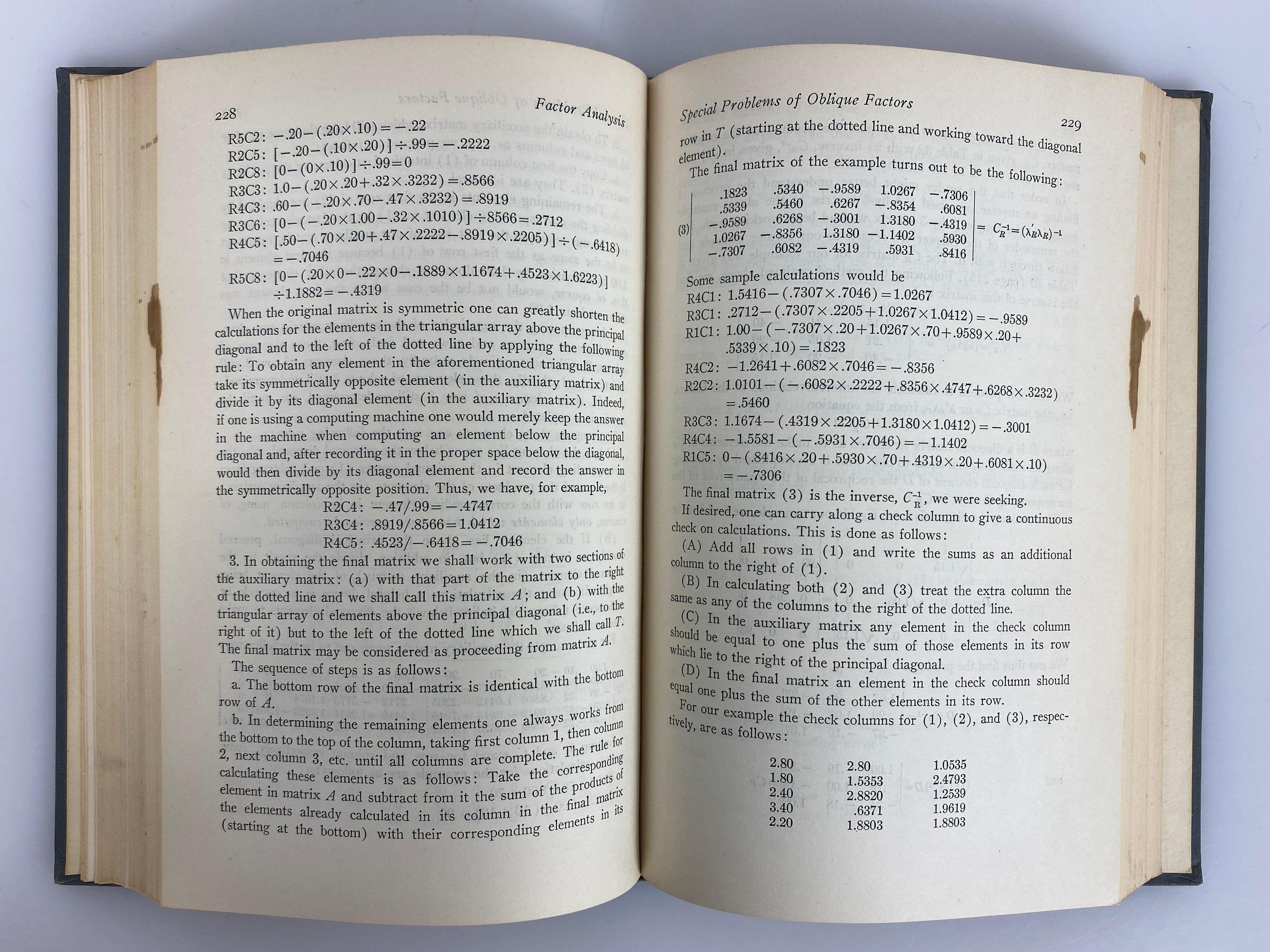 Factor Analysis by Raymond Cattell 1952 Vintage Harper & Brothers HC