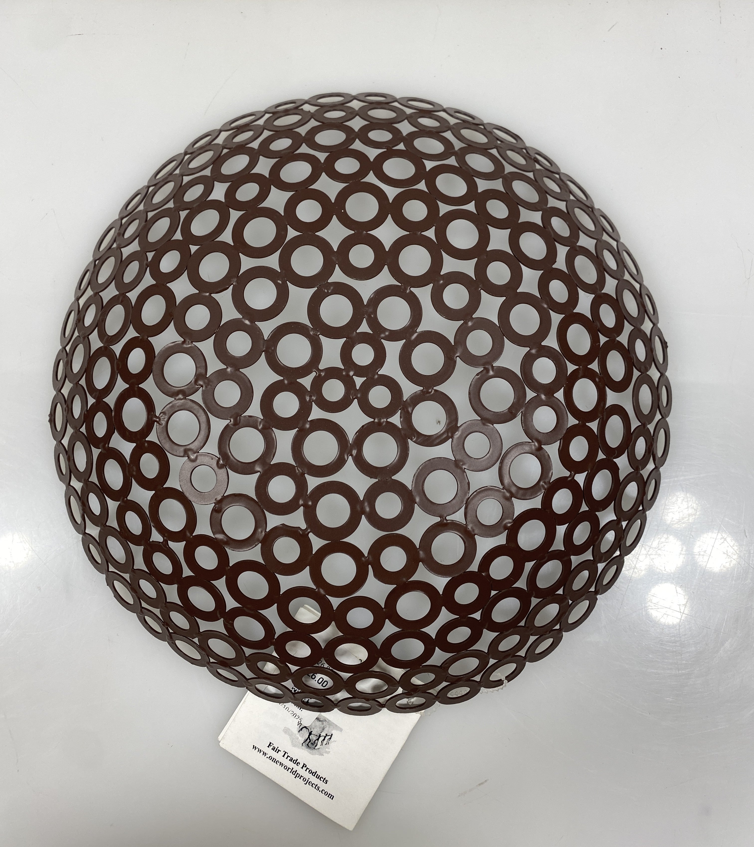 Fair Trade Indian Crafts Brown Recycled Wire Bowl