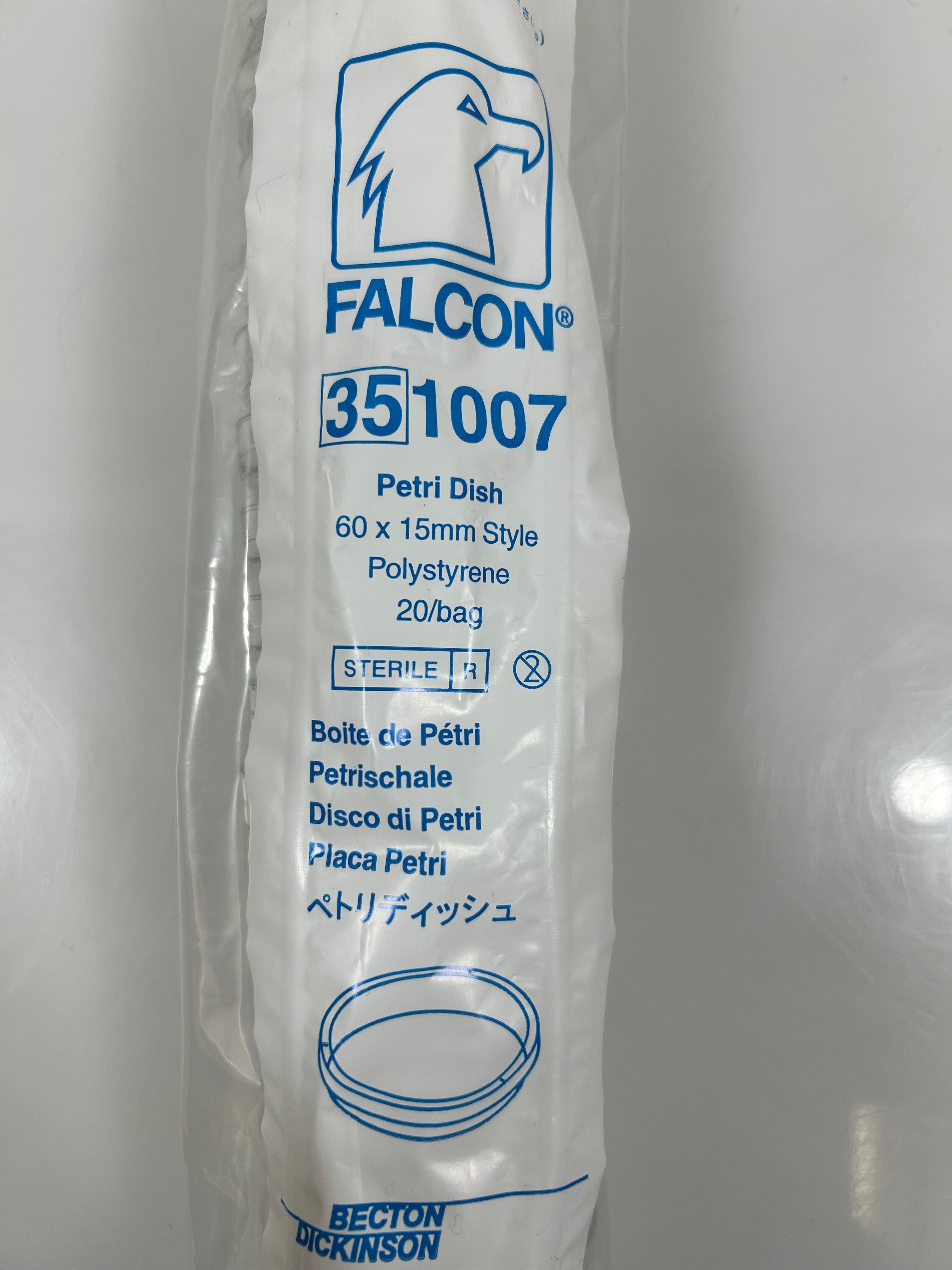 Falcon Petri Dish 60 x 15mm 20 count  *New in Package*