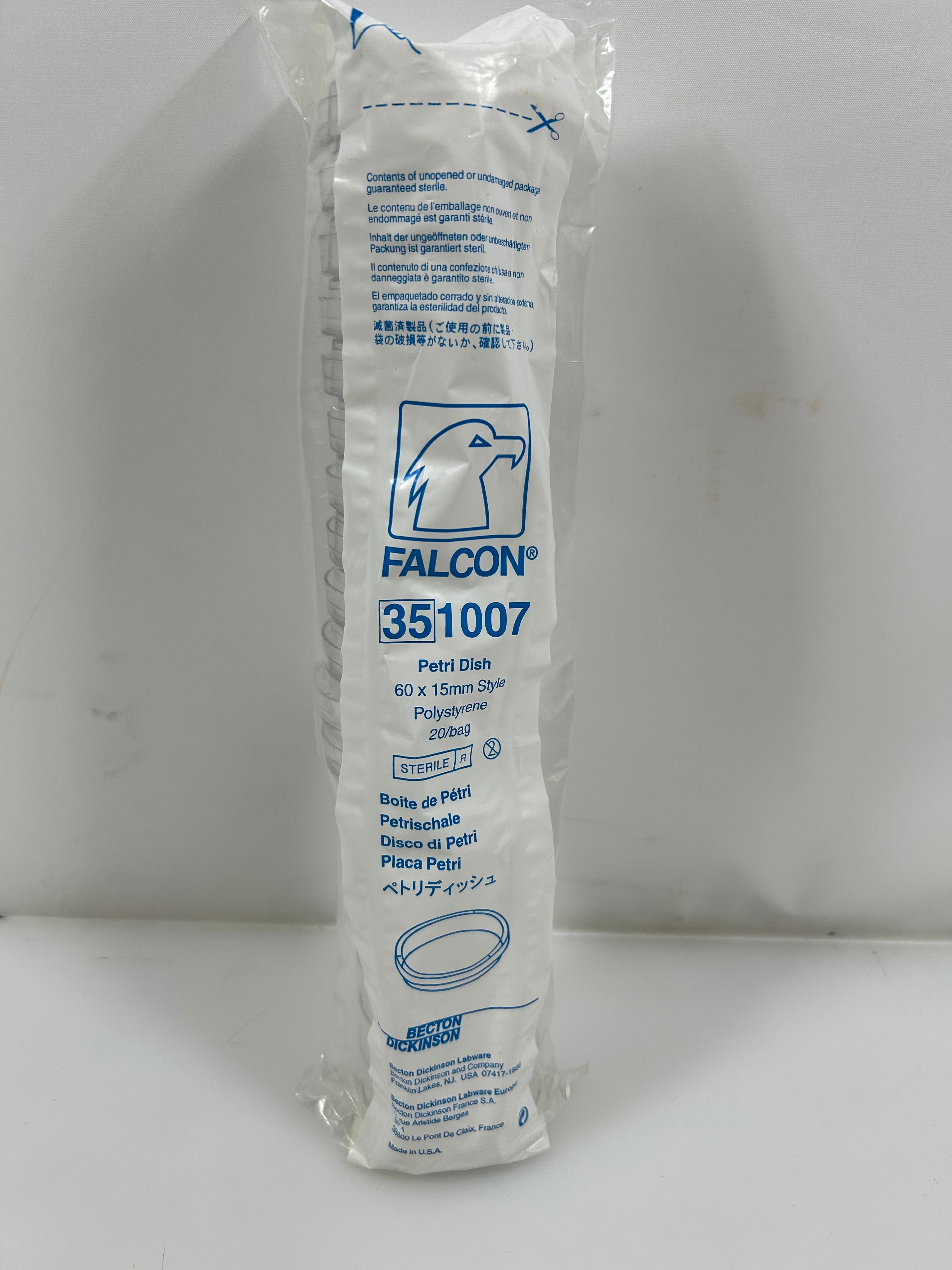 Falcon Petri Dish 60 x 15mm 20 count  *New in Package*
