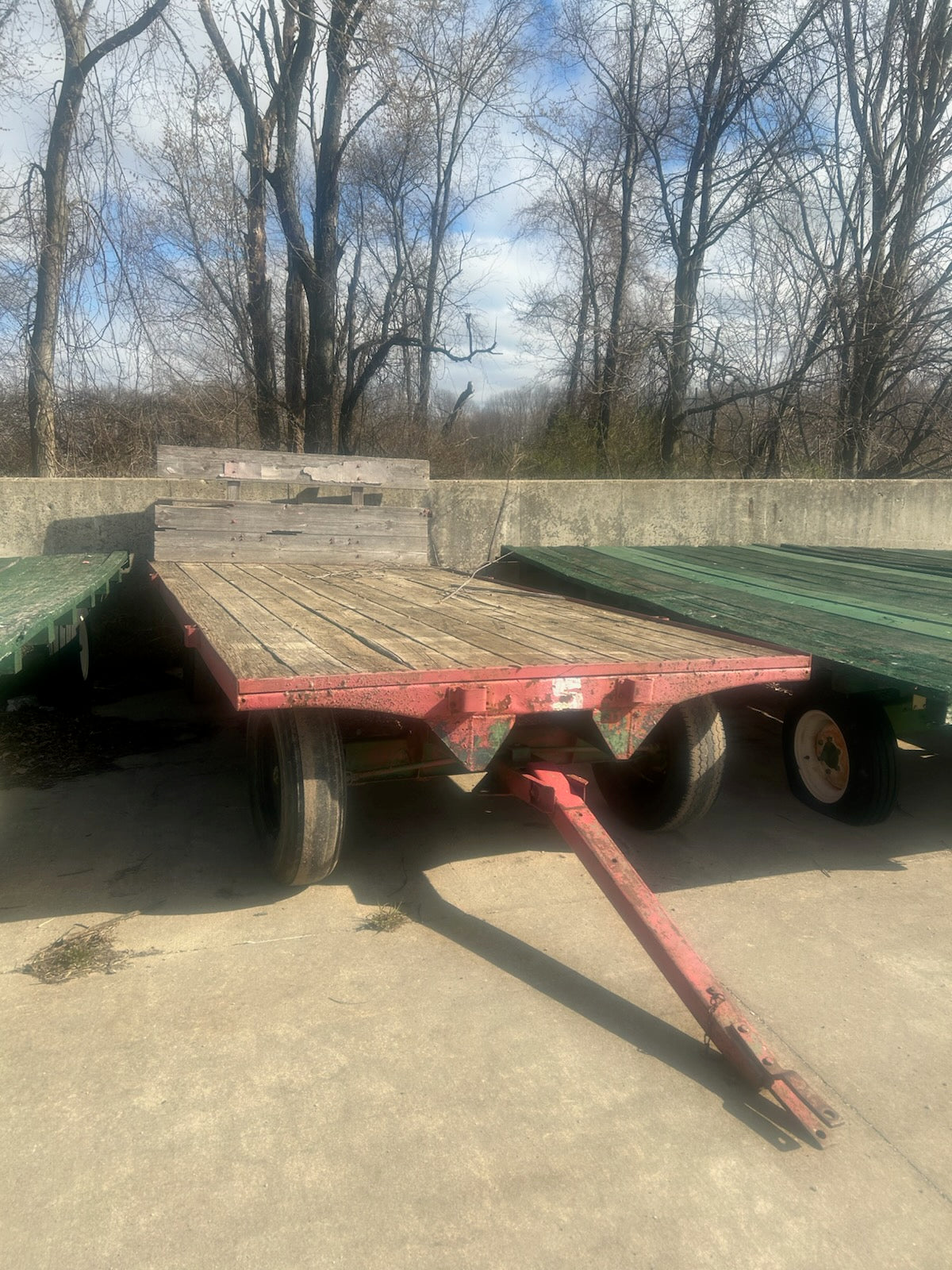Farm Trailer with Wooden Flatbed Style #1