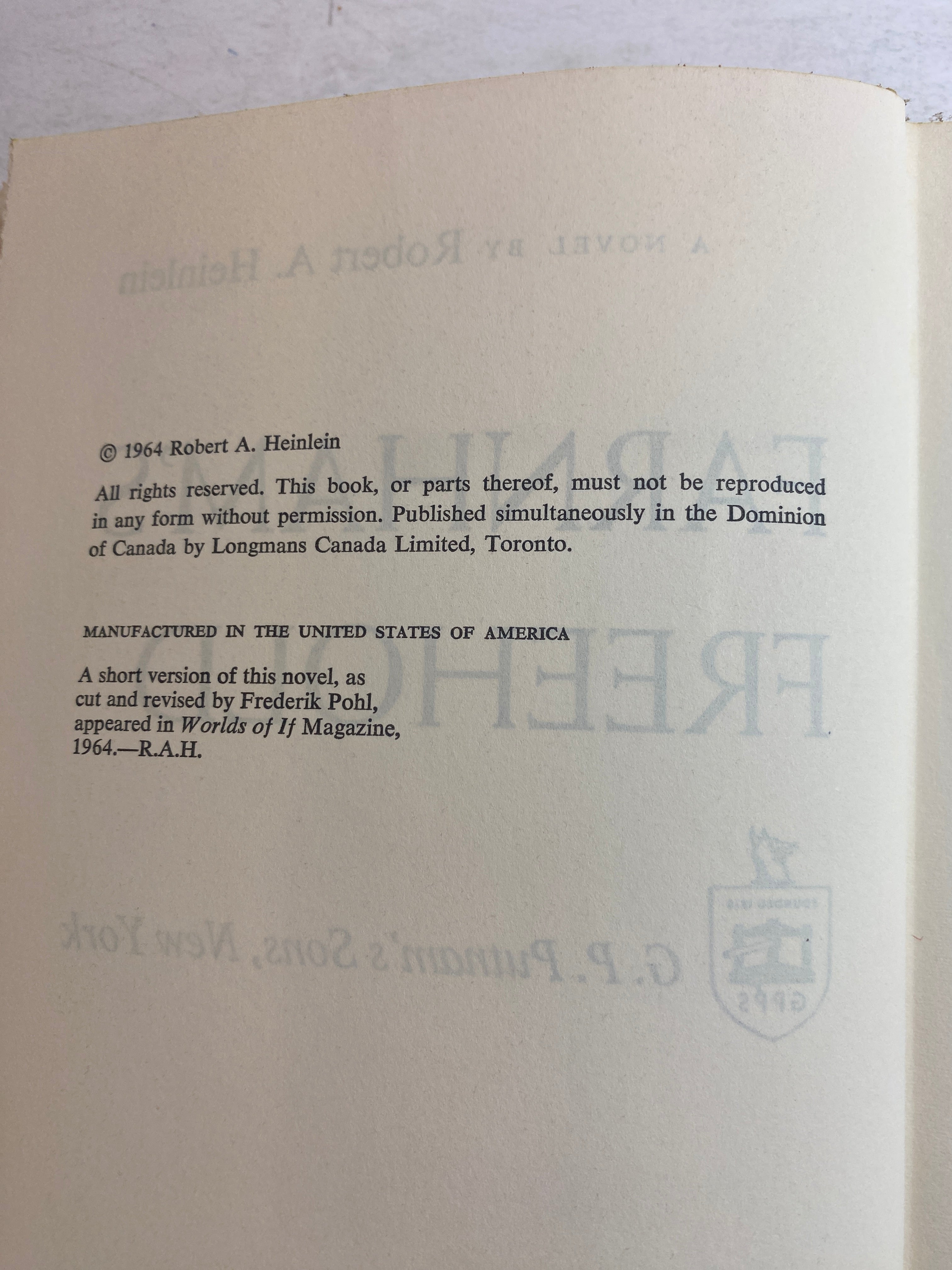 Farnham's Freehold Robert Heinlen HCDJ 1965