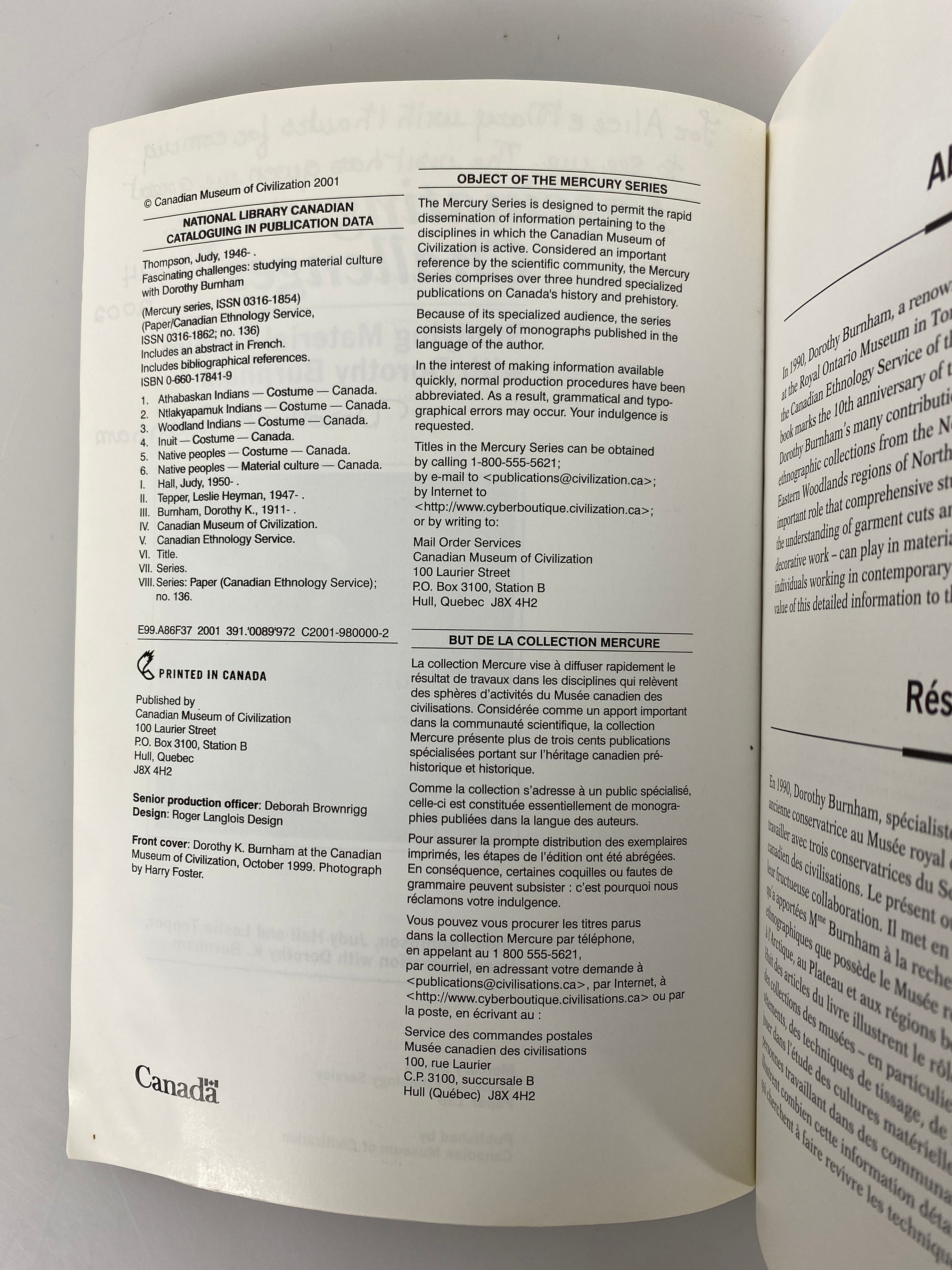 Fascinating Challenges Material Culture w Dorothy Burnham Signed 2001 SC