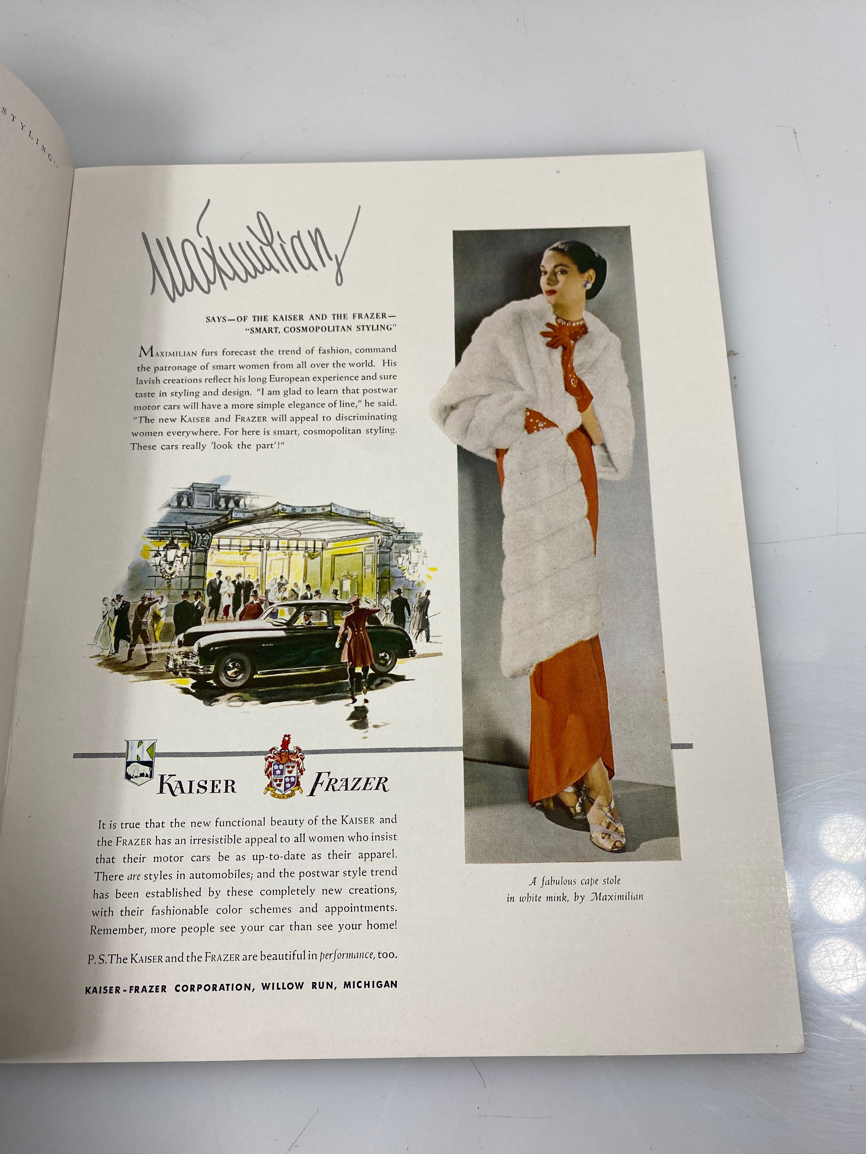 Fashions for 48 Kaiser Frazer Book Vintage Advertising