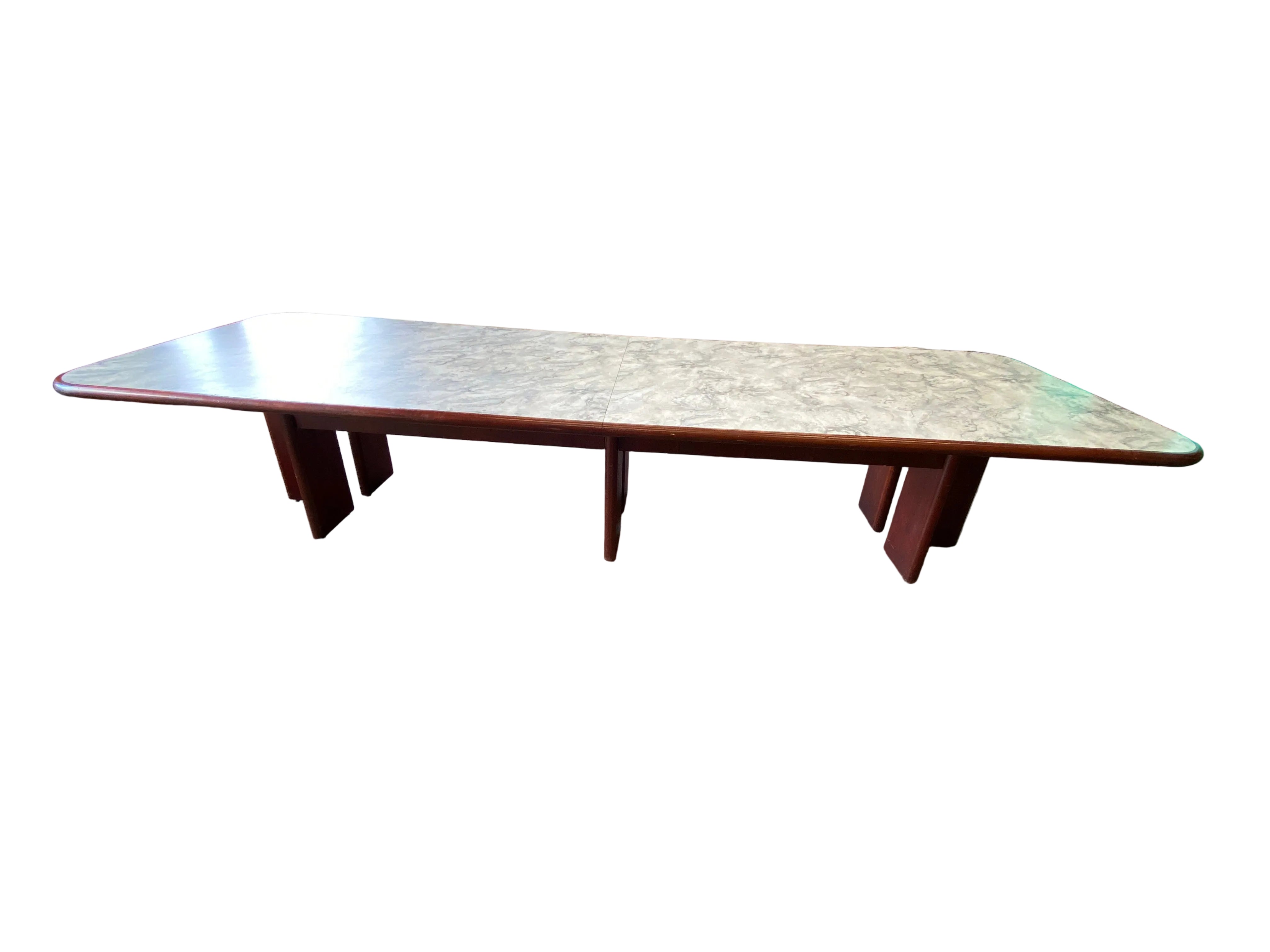 Faux Marble Wooden Conference Table