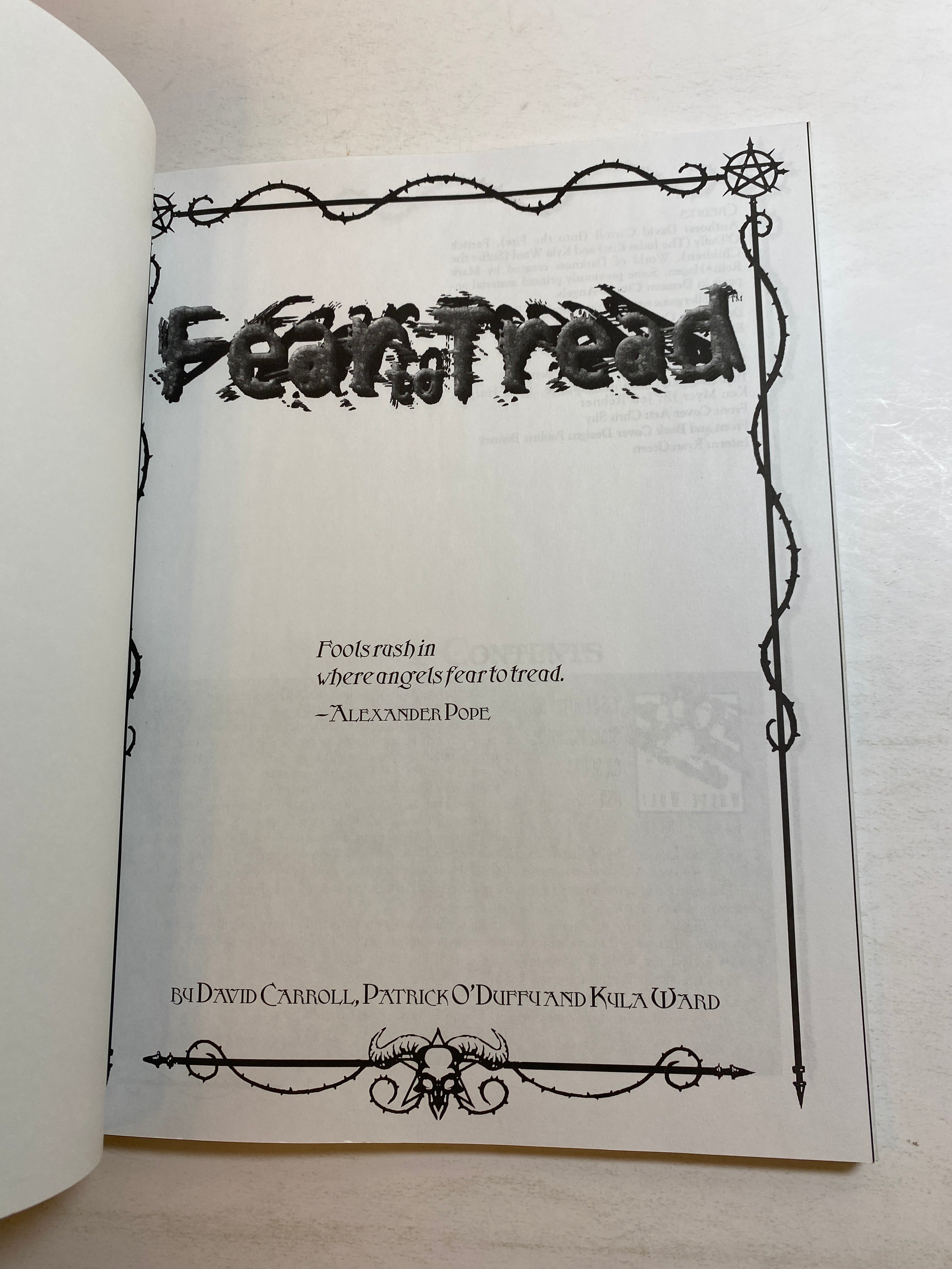 Fear to Tread Demon: The Fallen RPG Source Book 2003