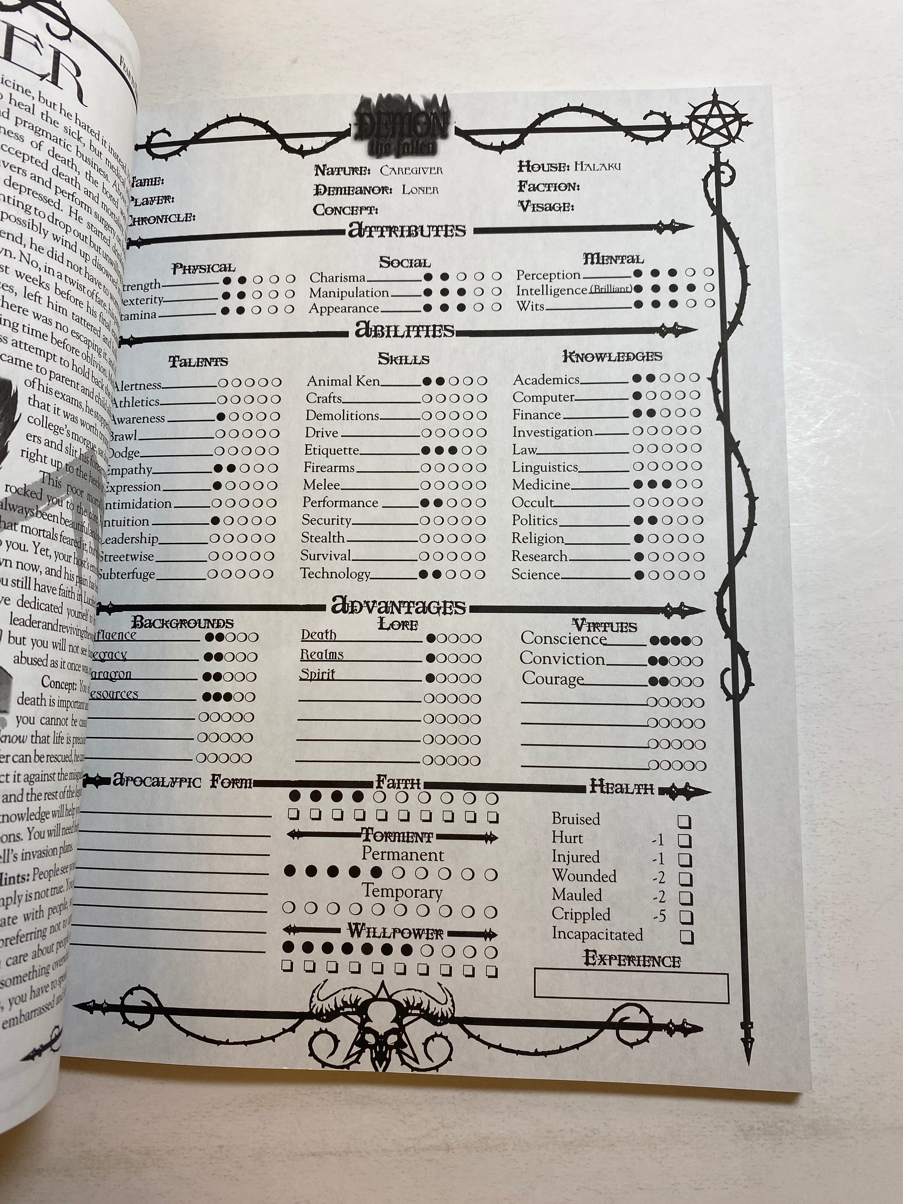 Fear to Tread Demon: The Fallen RPG Source Book 2003