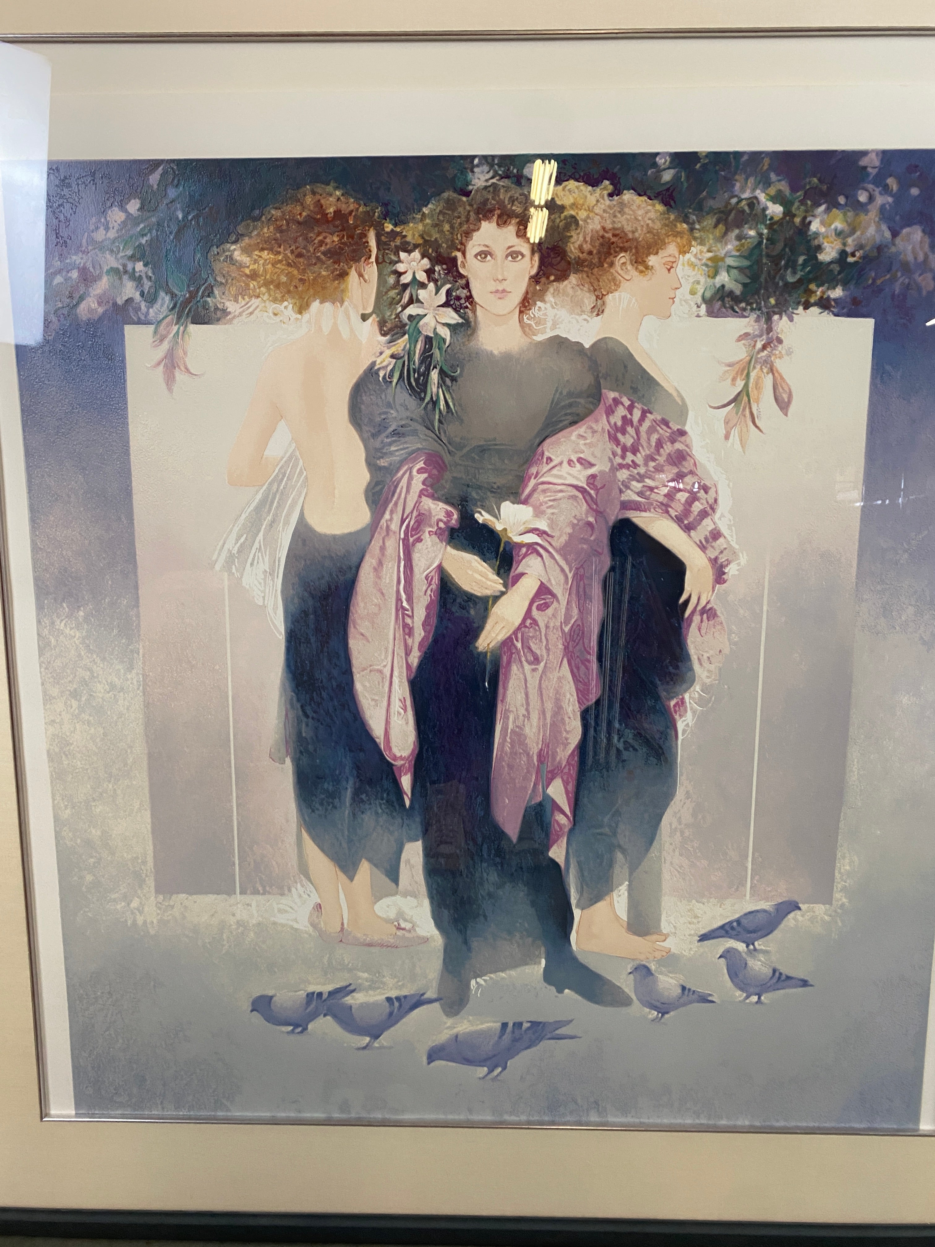 Felix Mas "Lavender Garden" Serigraph on Paper