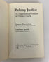 Felony Justice by Eisenstein/Jacob 1977 1st Printing Vintage SC