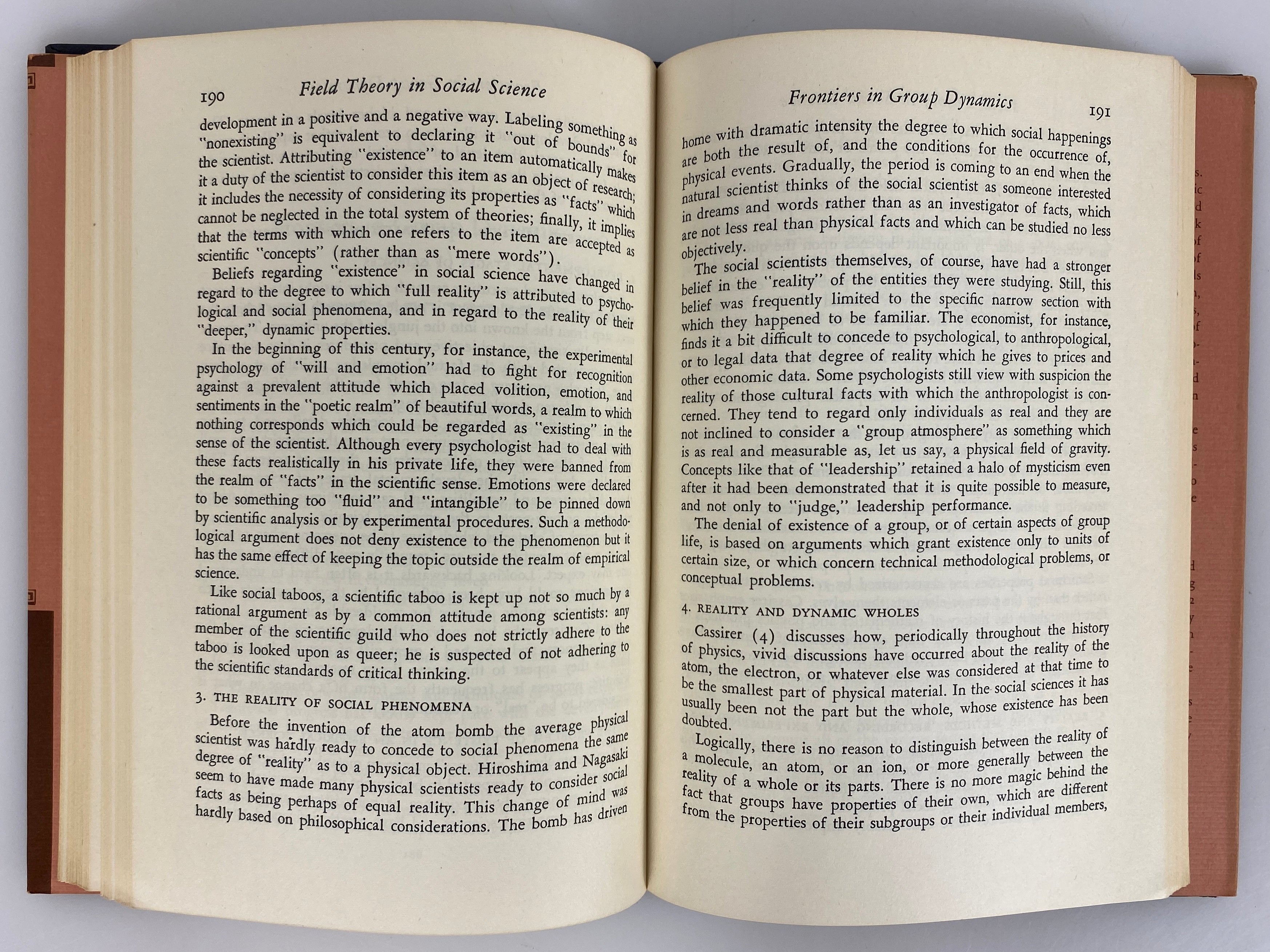 Field Theory in Social Science by Kurt Lewin 1951 Vintage HC DJ