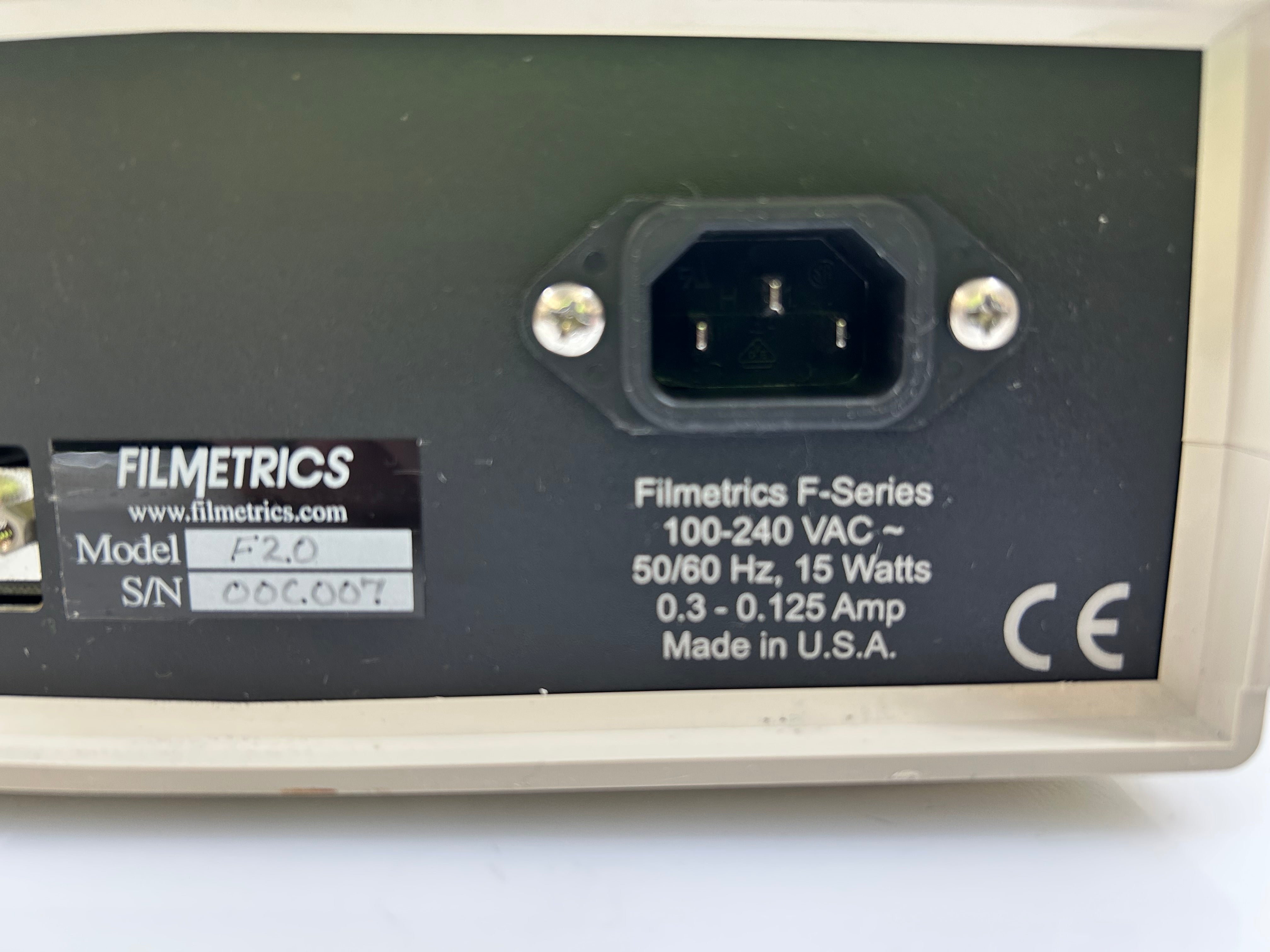 Filmetrics F20 Spectroscopic Reflectometry System