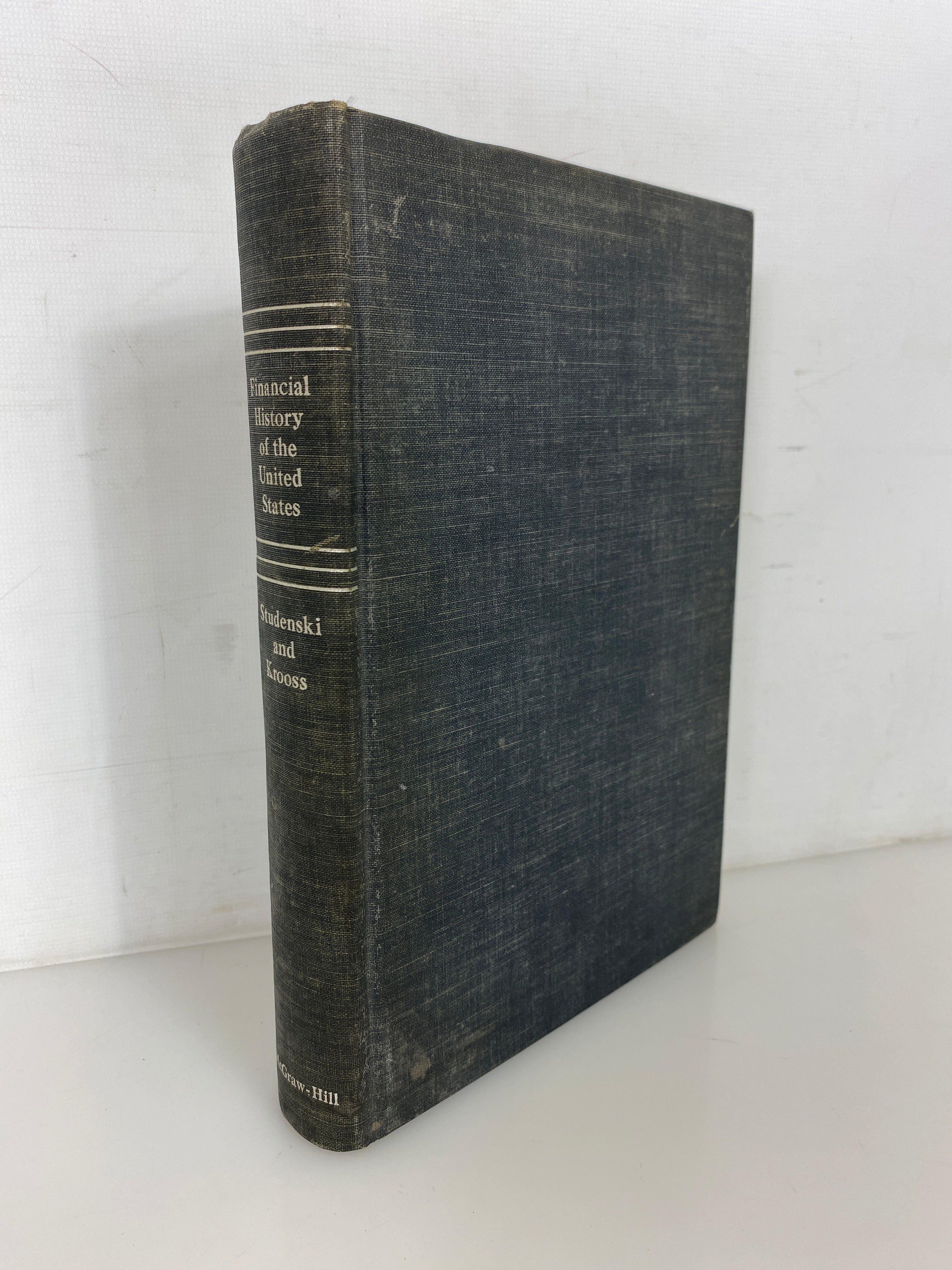 Financial History of the U.S. by Studenski/Krooss 1952 Signed HC w Bibliography