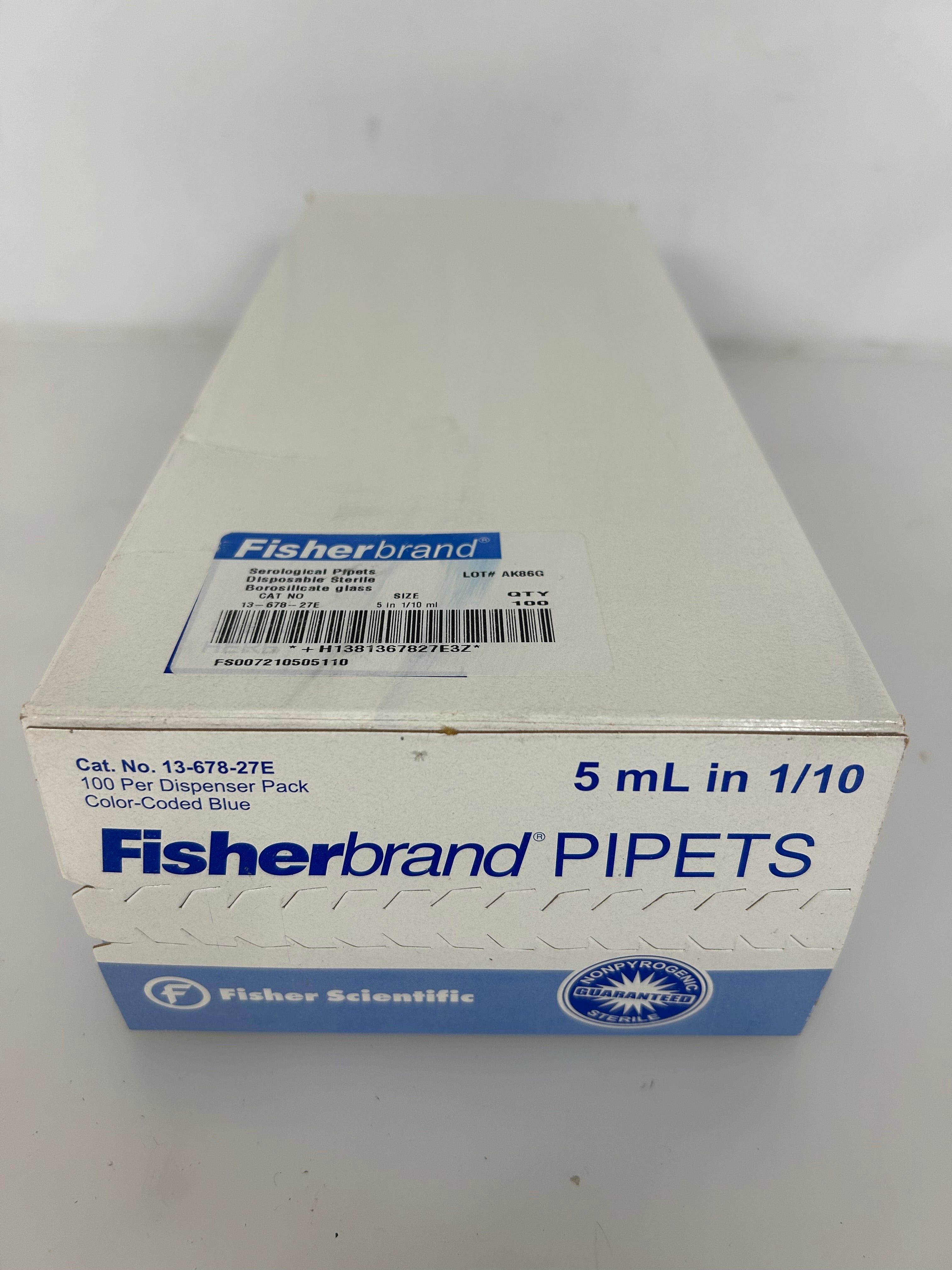 Fisherbrand Pipets 5mL 1/10 100count