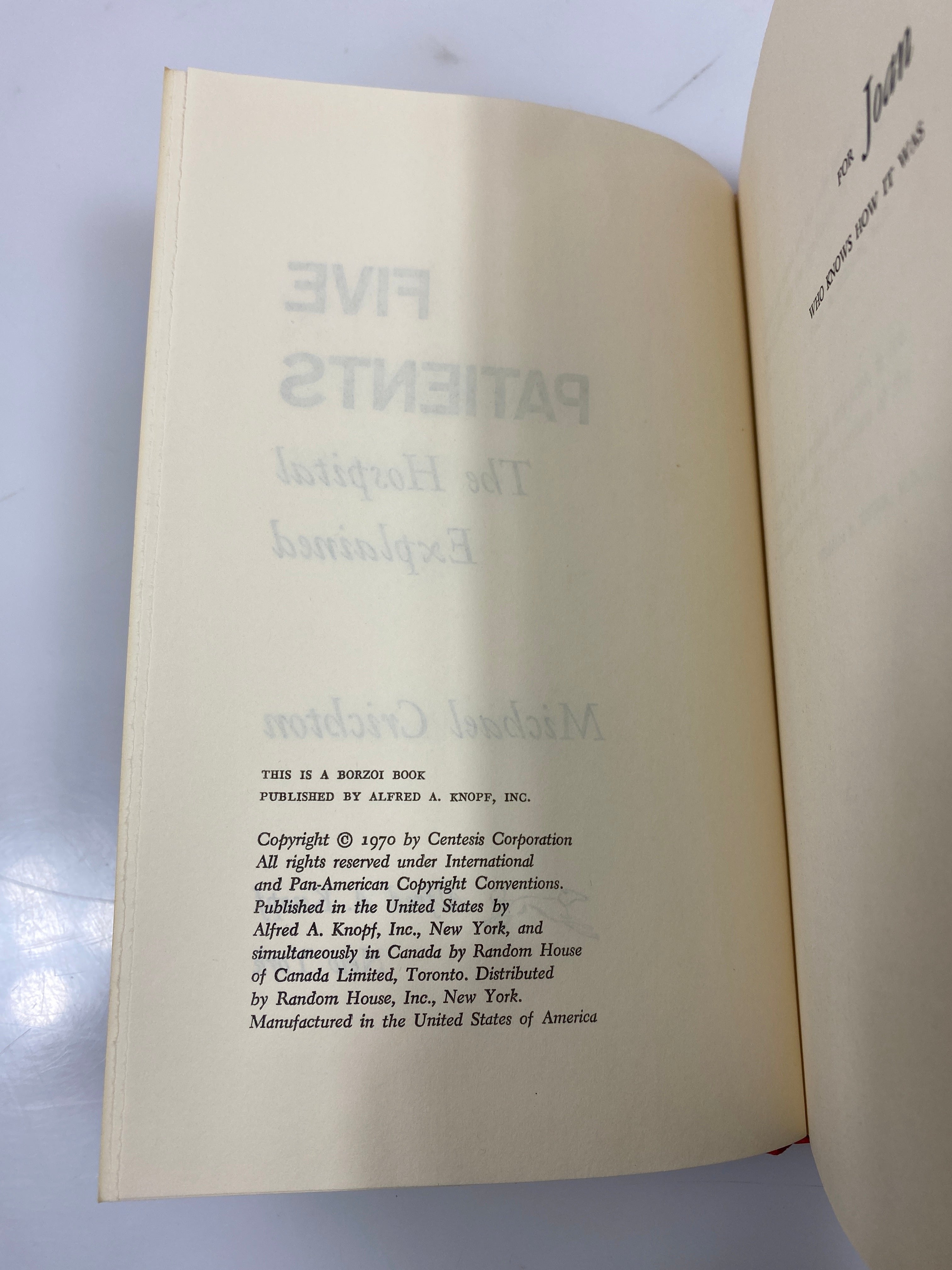 Five Patients the Hospital Explained Crichton 1970 HCDJ
